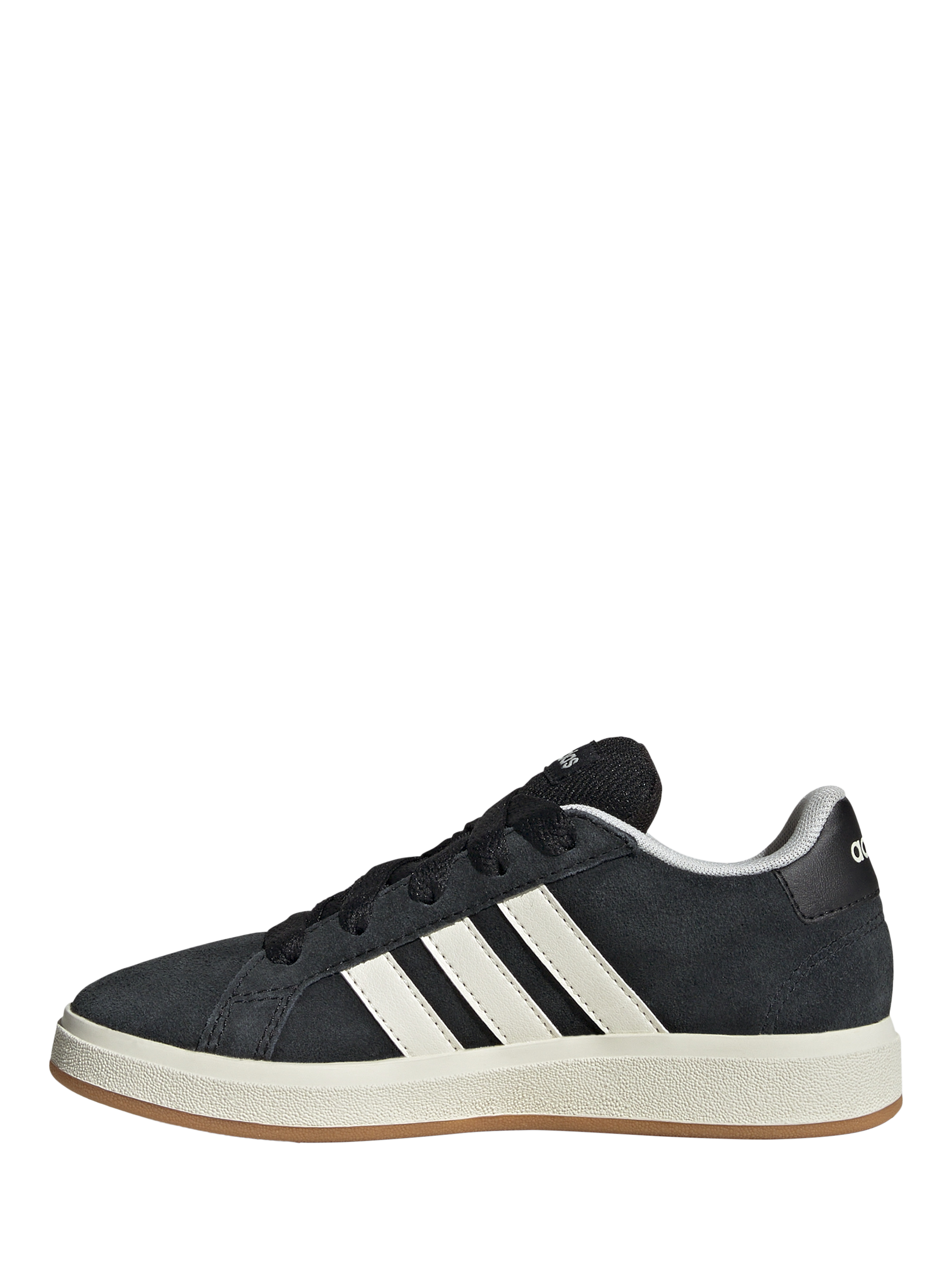 Product image 3 of 5, which shows adidas Kids' Grand Court 00s Lace Up Trainers, Black/Off White, 3