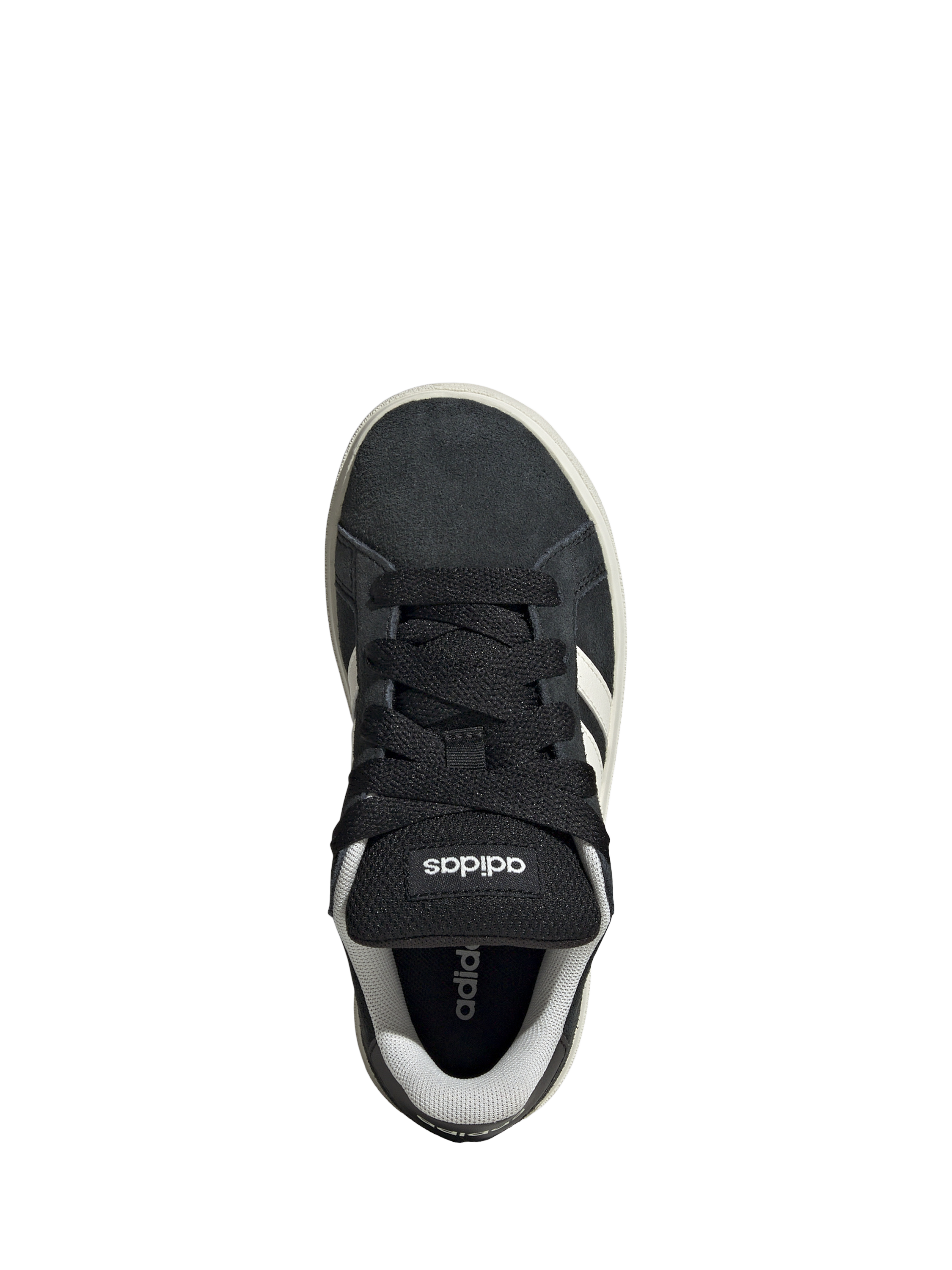 Product image 4 of 5, which shows adidas Kids' Grand Court 00s Lace Up Trainers, Black/Off White, 3