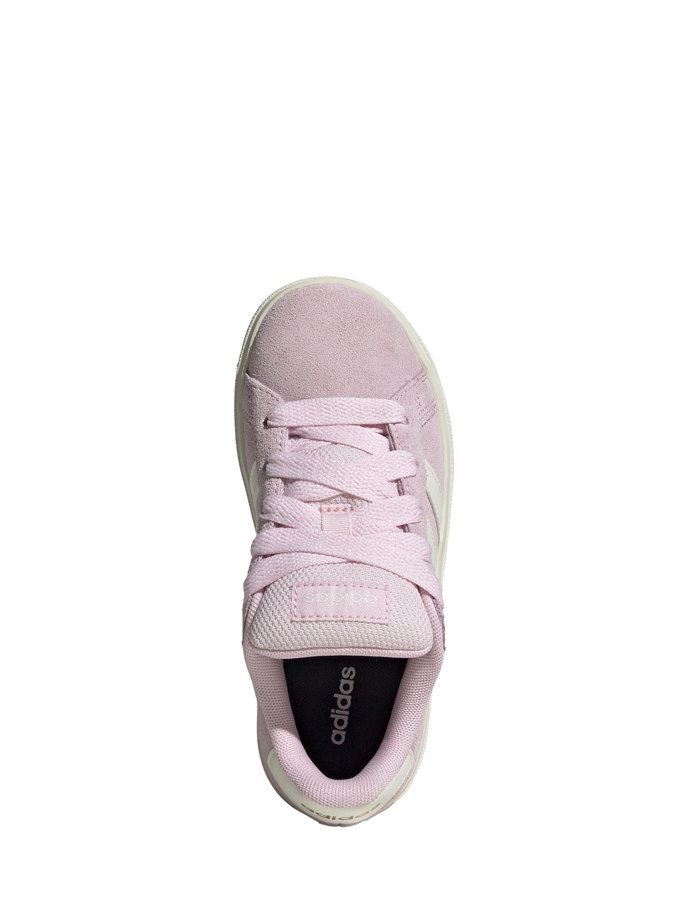 Product image 2 of 5, which shows adidas Kids' Grand Court Lace-Up Trainers, Pink/Off White, 3