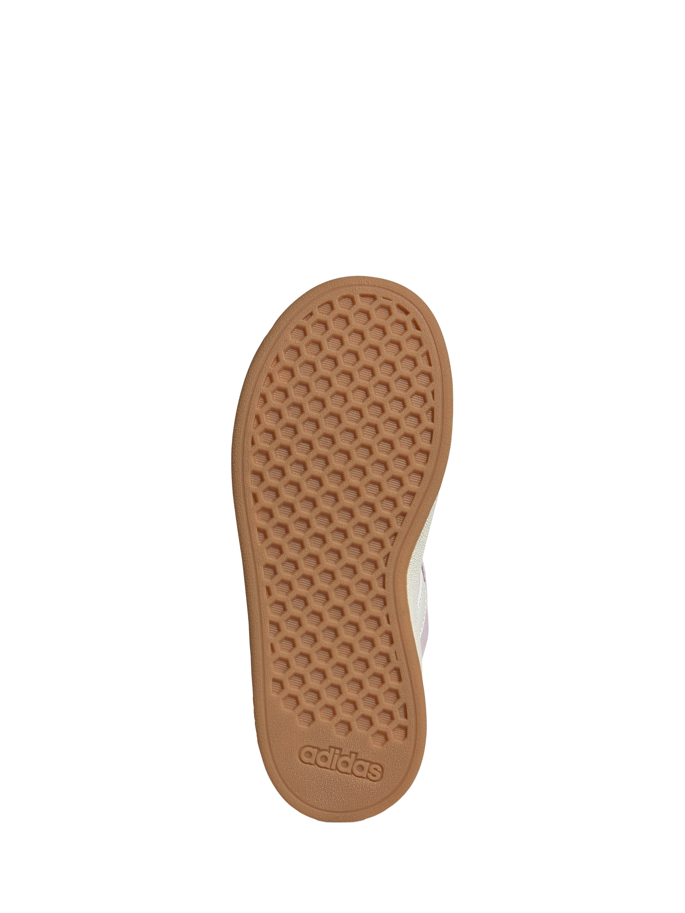 Product image 3 of 5, which shows adidas Kids' Grand Court Lace-Up Trainers, Pink/Off White, 3