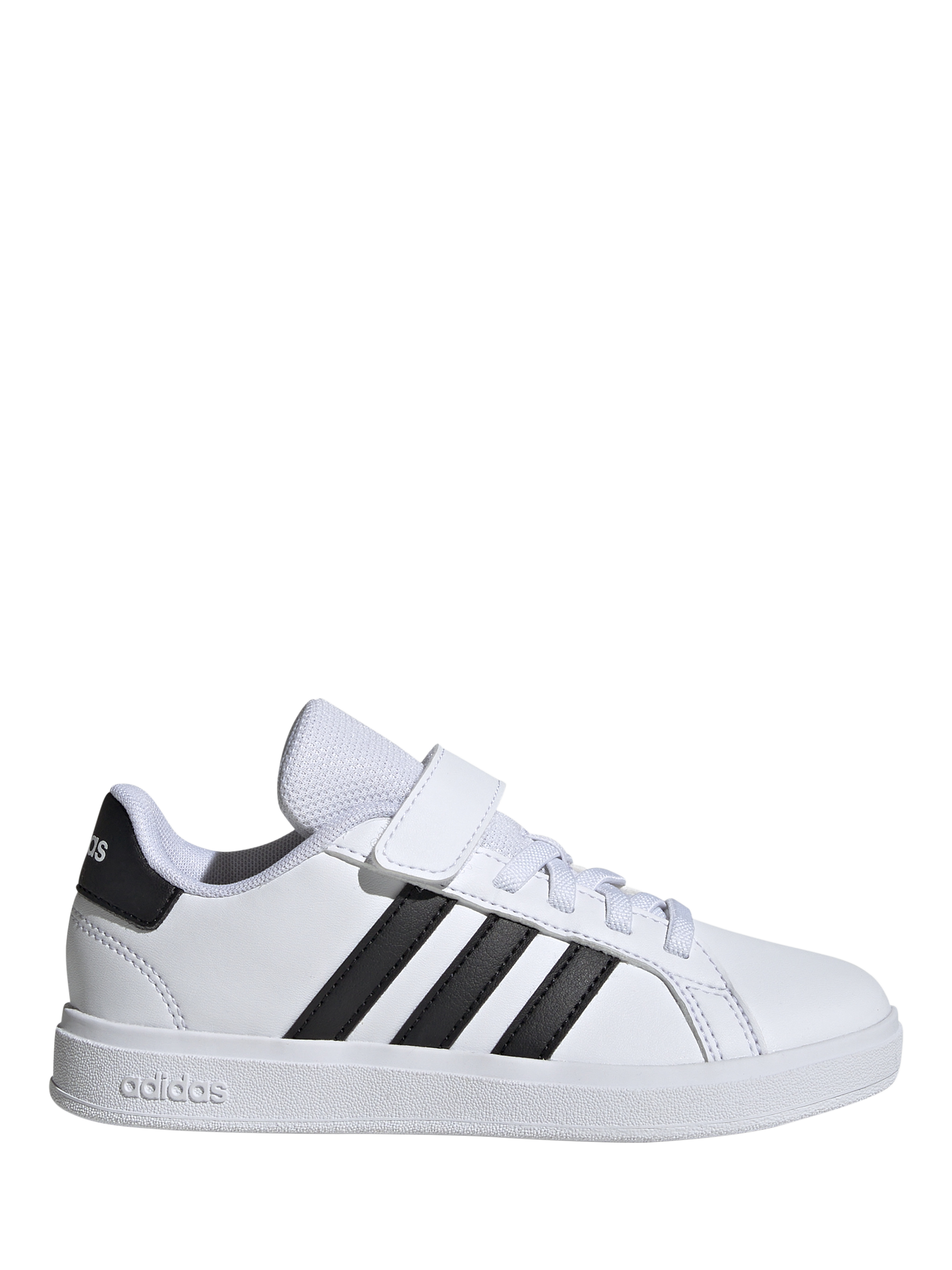 Product image 1 of 6, which shows adidas Kids' Grand Court Trainers, White/Black, 10 Jnr