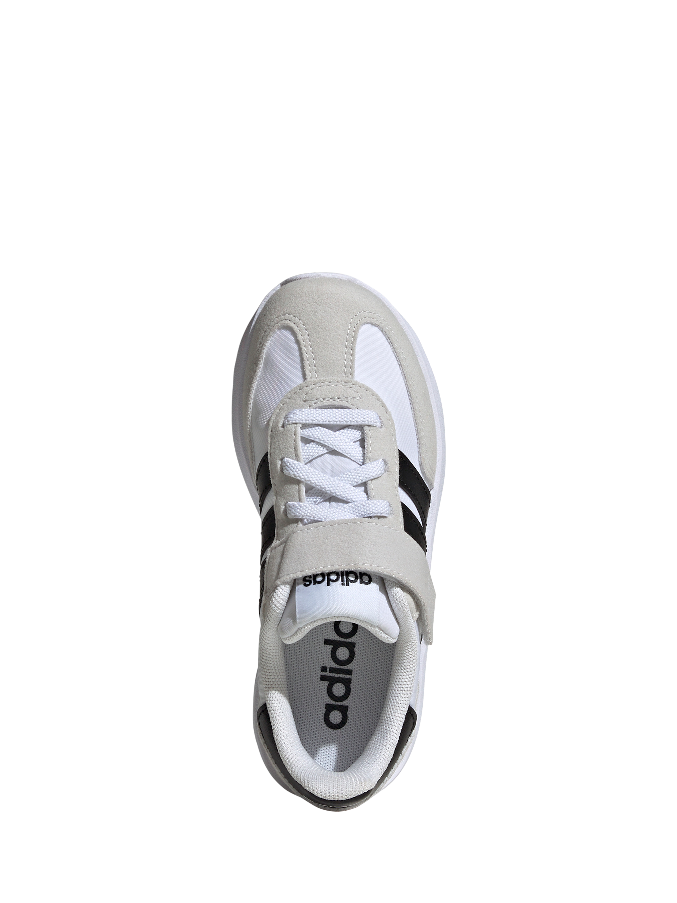 Product image 2 of 5, which shows adidas Kids' Run 70s Rip-Tape Cloudfoam Trainers, Grey/Black, 1