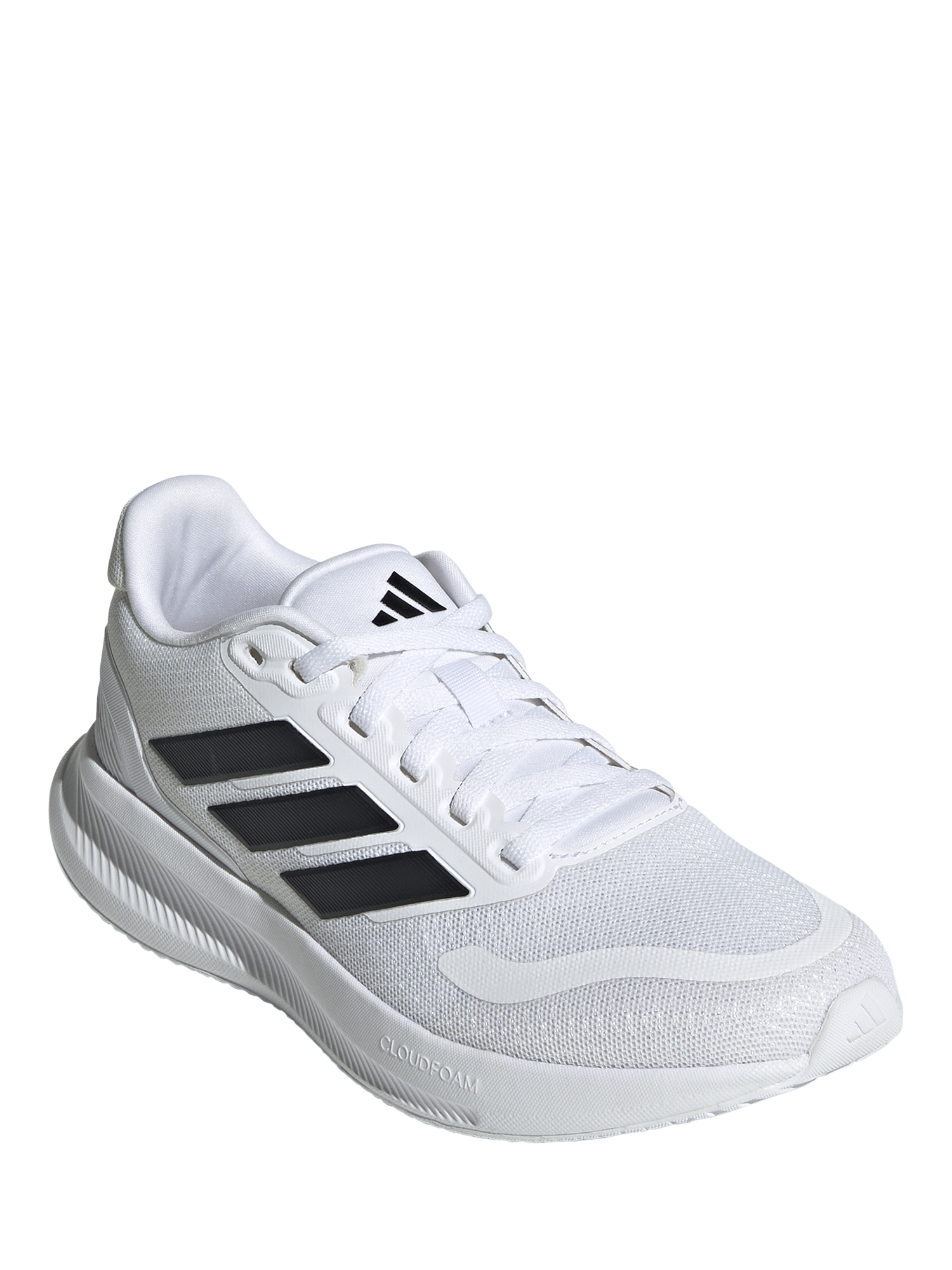 Product image 3 of 5, which shows adidas Kids' Falcon Running Shoes, White/Black, 3