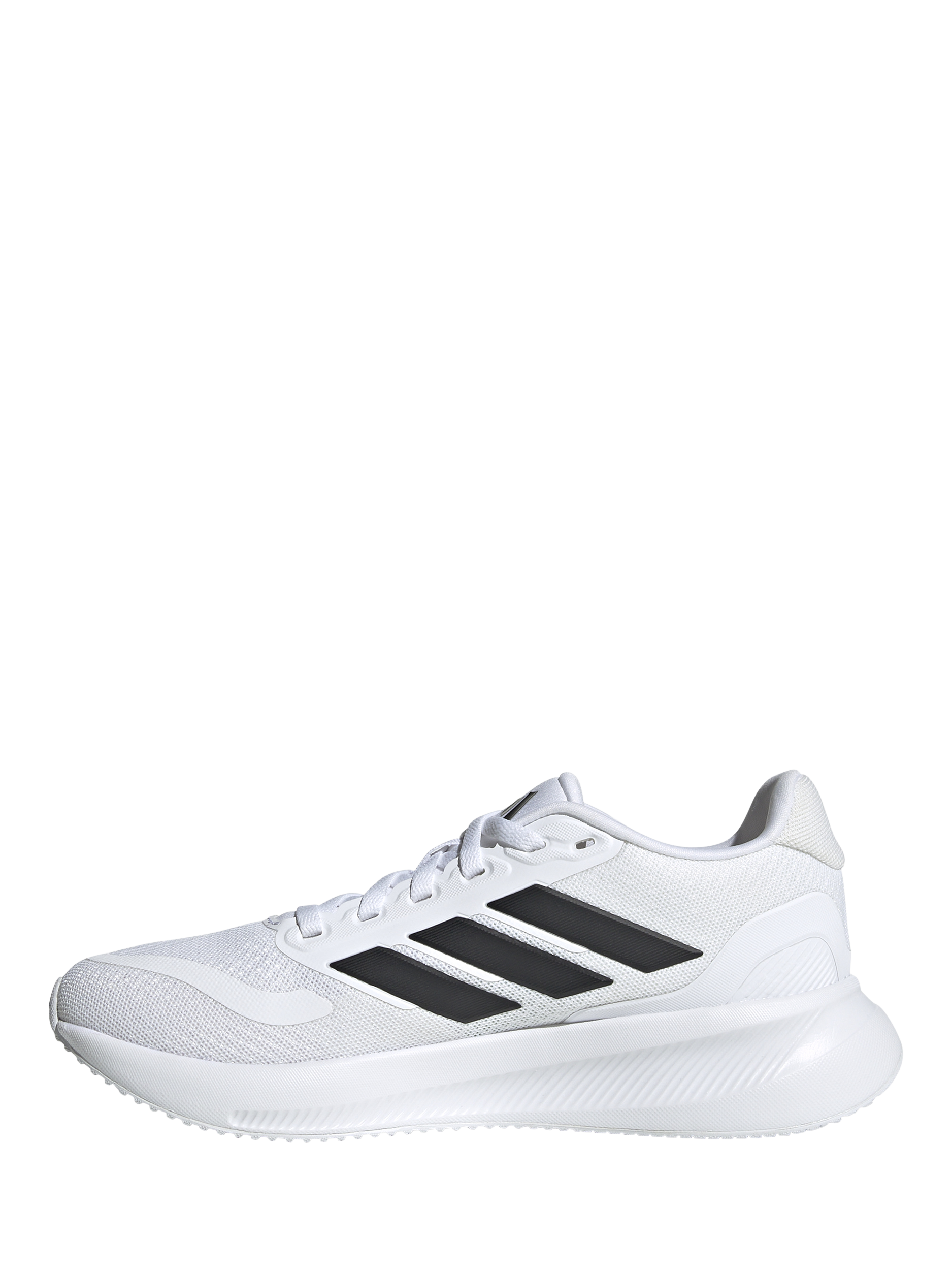 Product image 5 of 5, which shows adidas Kids' Falcon Running Shoes, White/Black, 3
