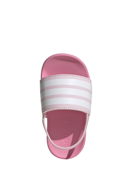 adidas Kids' Adilette Strap Sliders, Pink/White - view 2, Pink/White