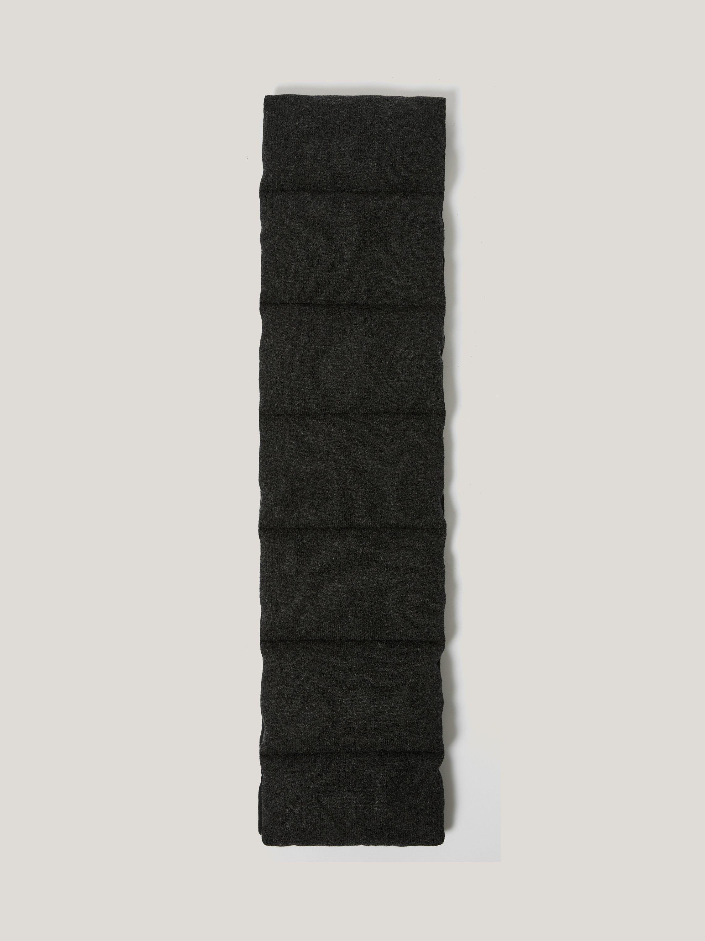 Product image 3 of 3, which shows Jigsaw Puffer Knit Scarf, Black