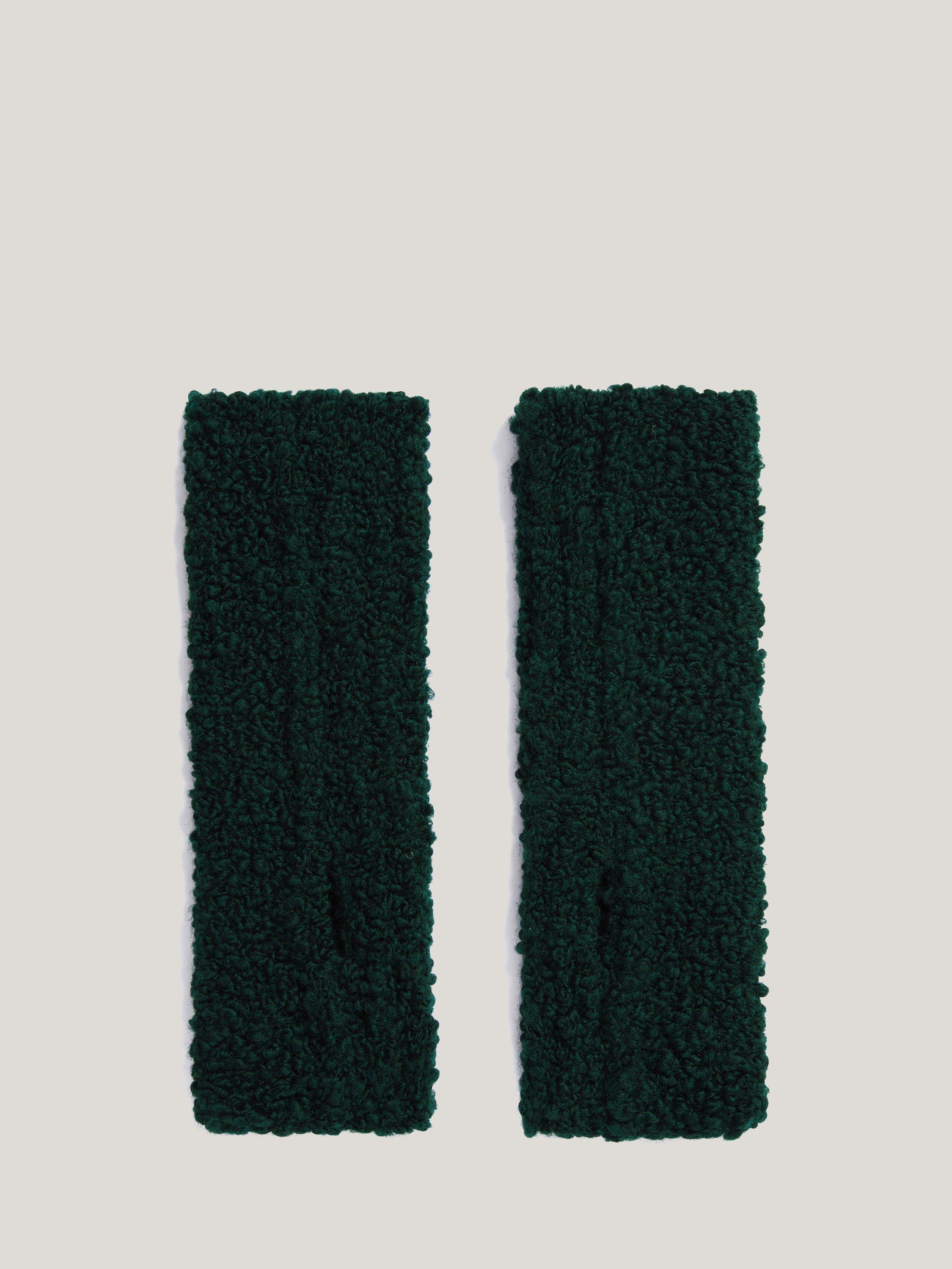 Jigsaw Boucle Wool Rich Fingerless Gloves