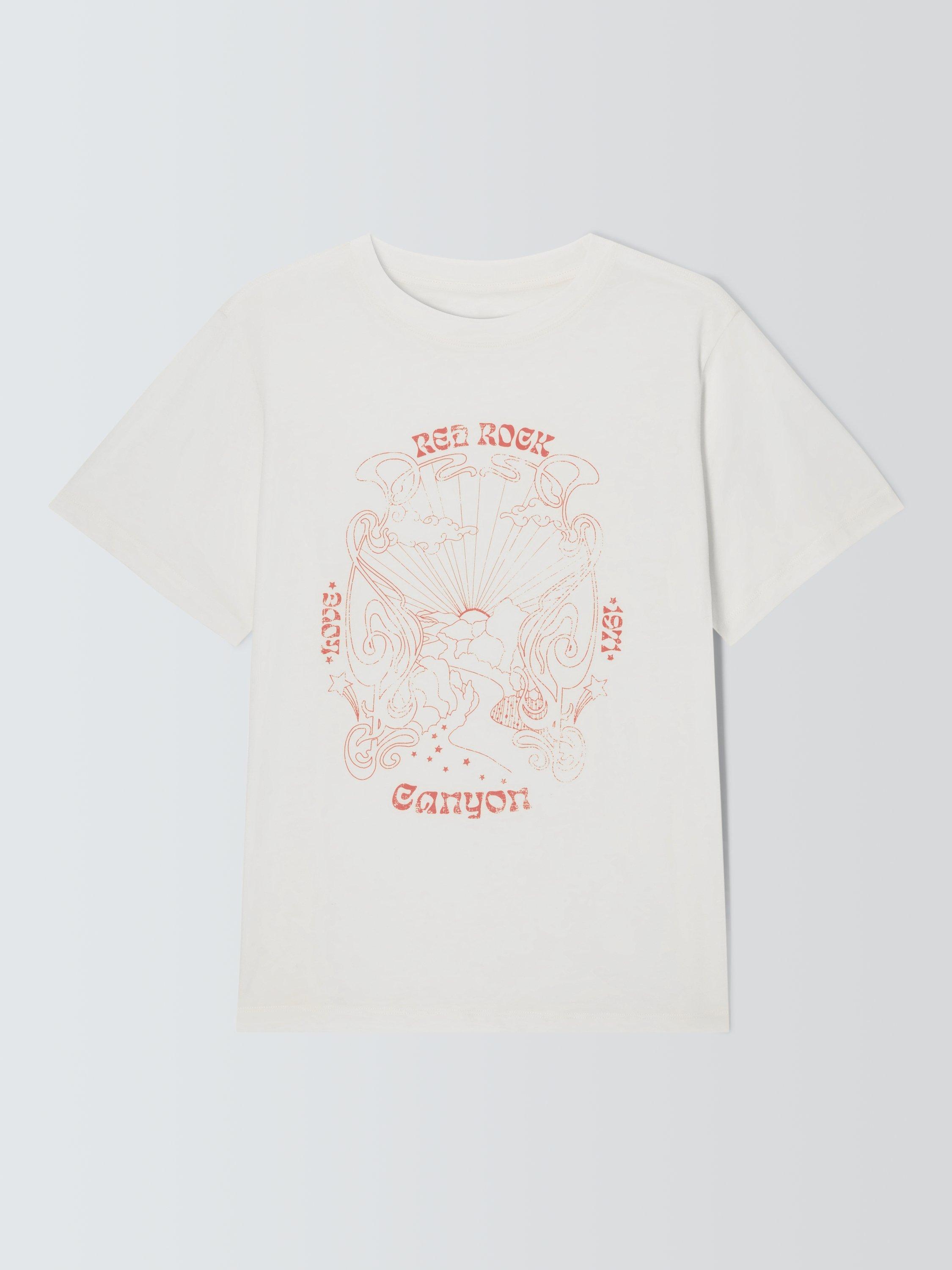 Product image 4 of 6, which shows AND/OR Retro Graphic T-Shirt, White / Sienna, 8