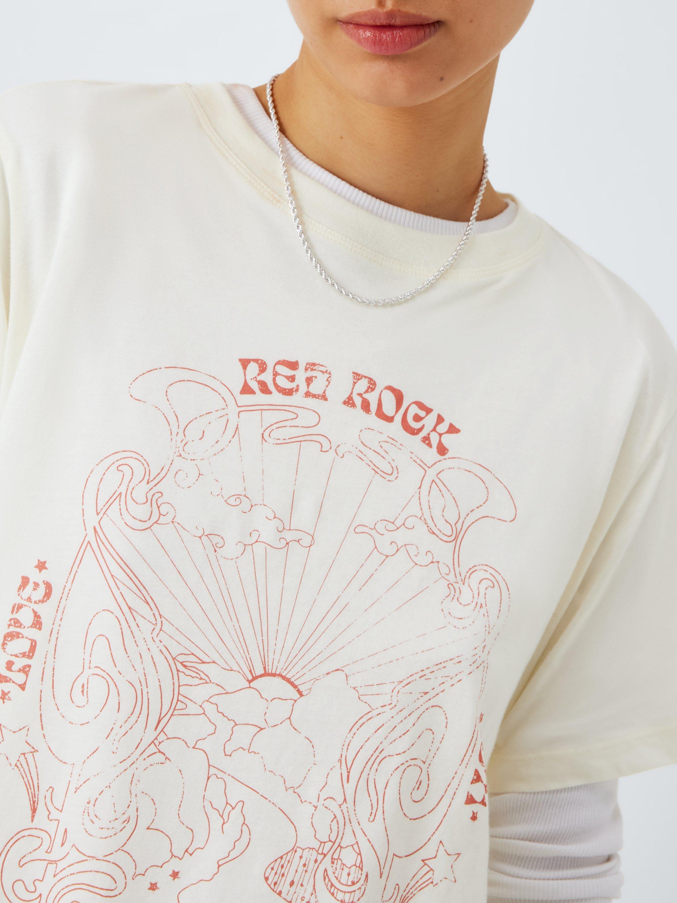 Product image 6 of 6, which shows AND/OR Retro Graphic T-Shirt, White / Sienna, 8