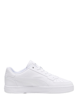 PUMA Caven Leather Lace Up Trainers, White, White