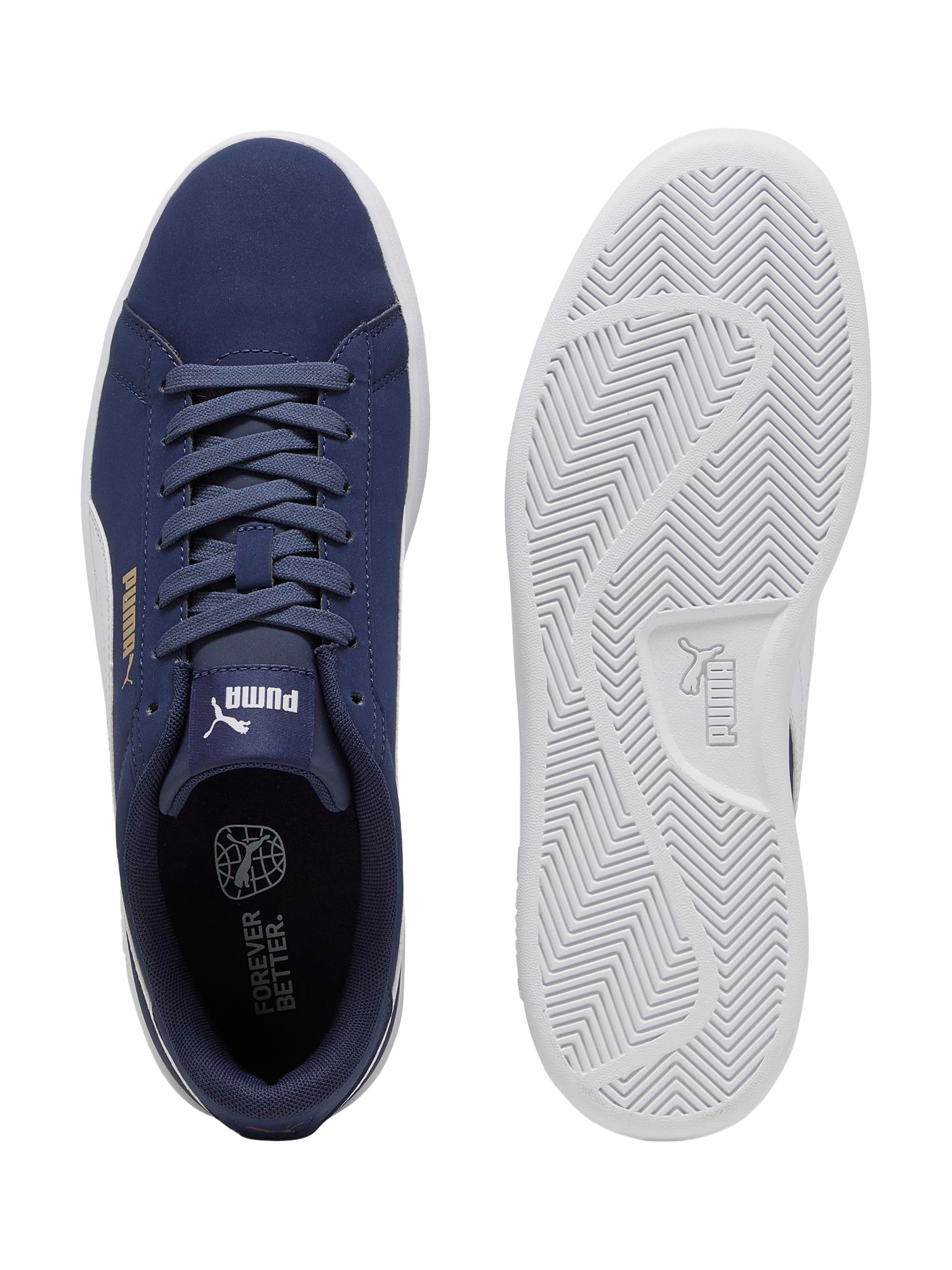 Product image 5 of 6, which shows PUMA Smash 3.0 Suede Lace Up Trainers, Navy, 7