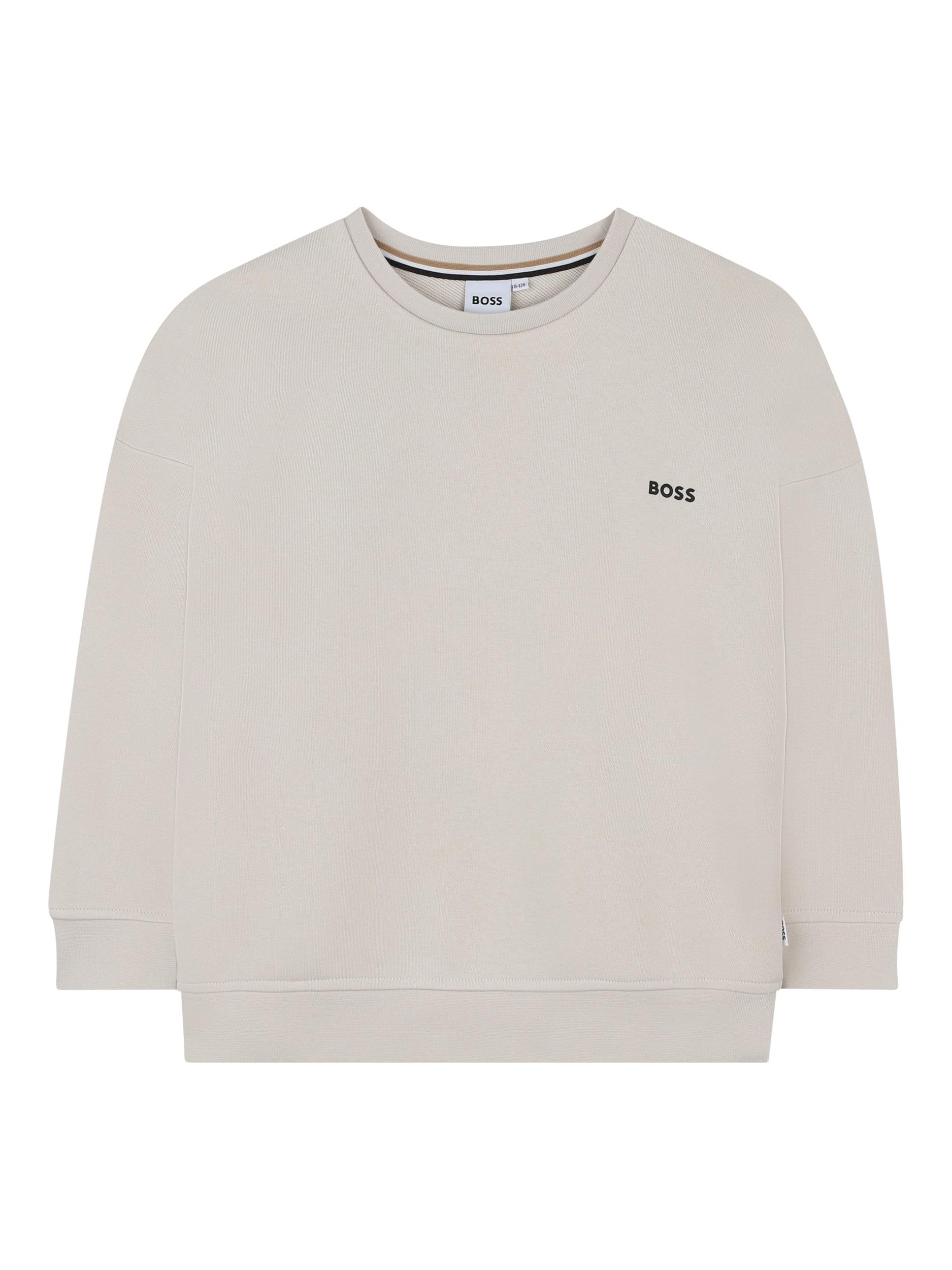 Product image 1 of 2, which shows BOSS Kids' Cotton Fleece Sweatshirt, Sand, 4 years
