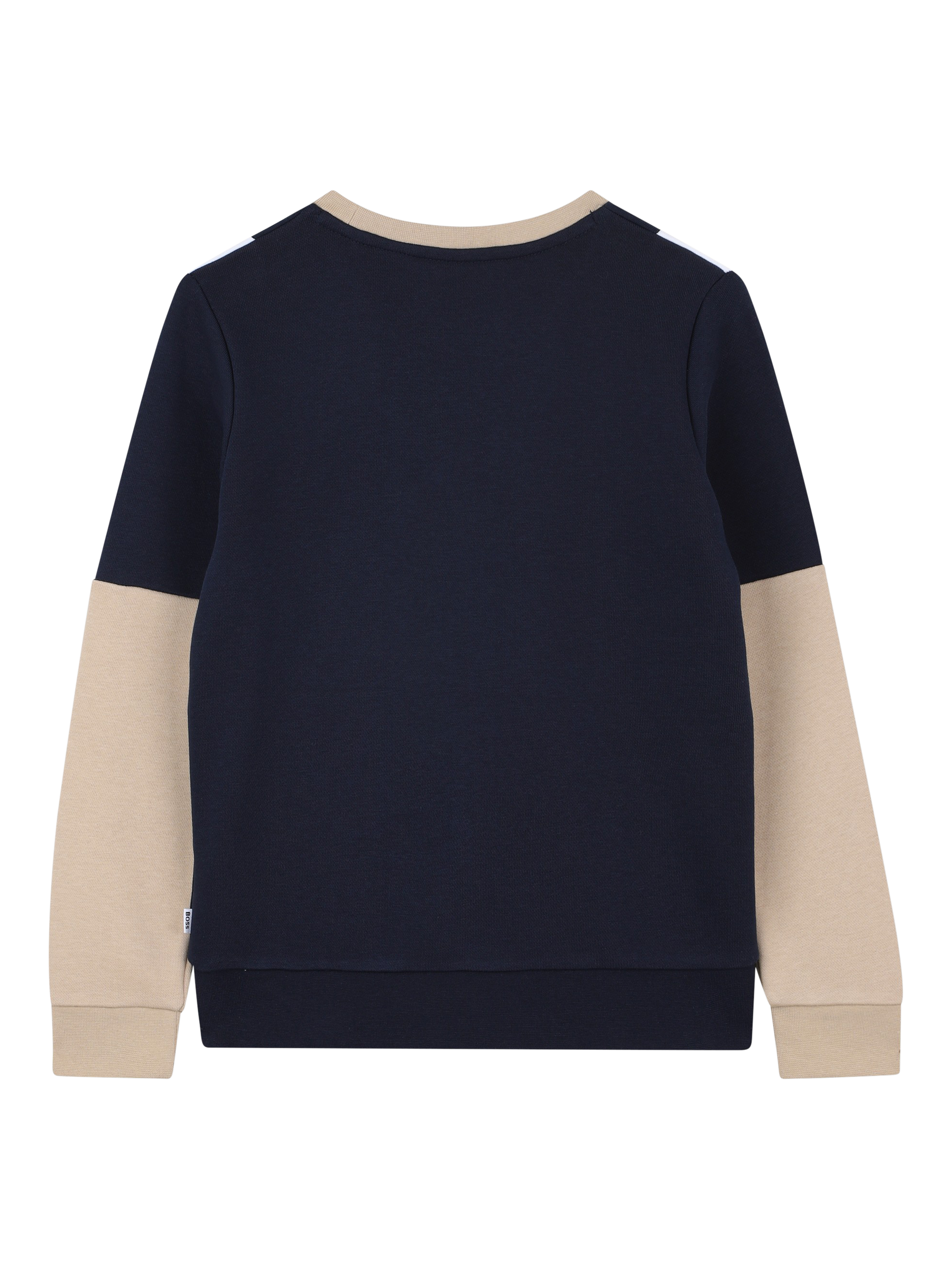 Product image 2 of 2, which shows BOSS Kids' Tri-Colour Sweatshirt, Navy/Multi, 4 years