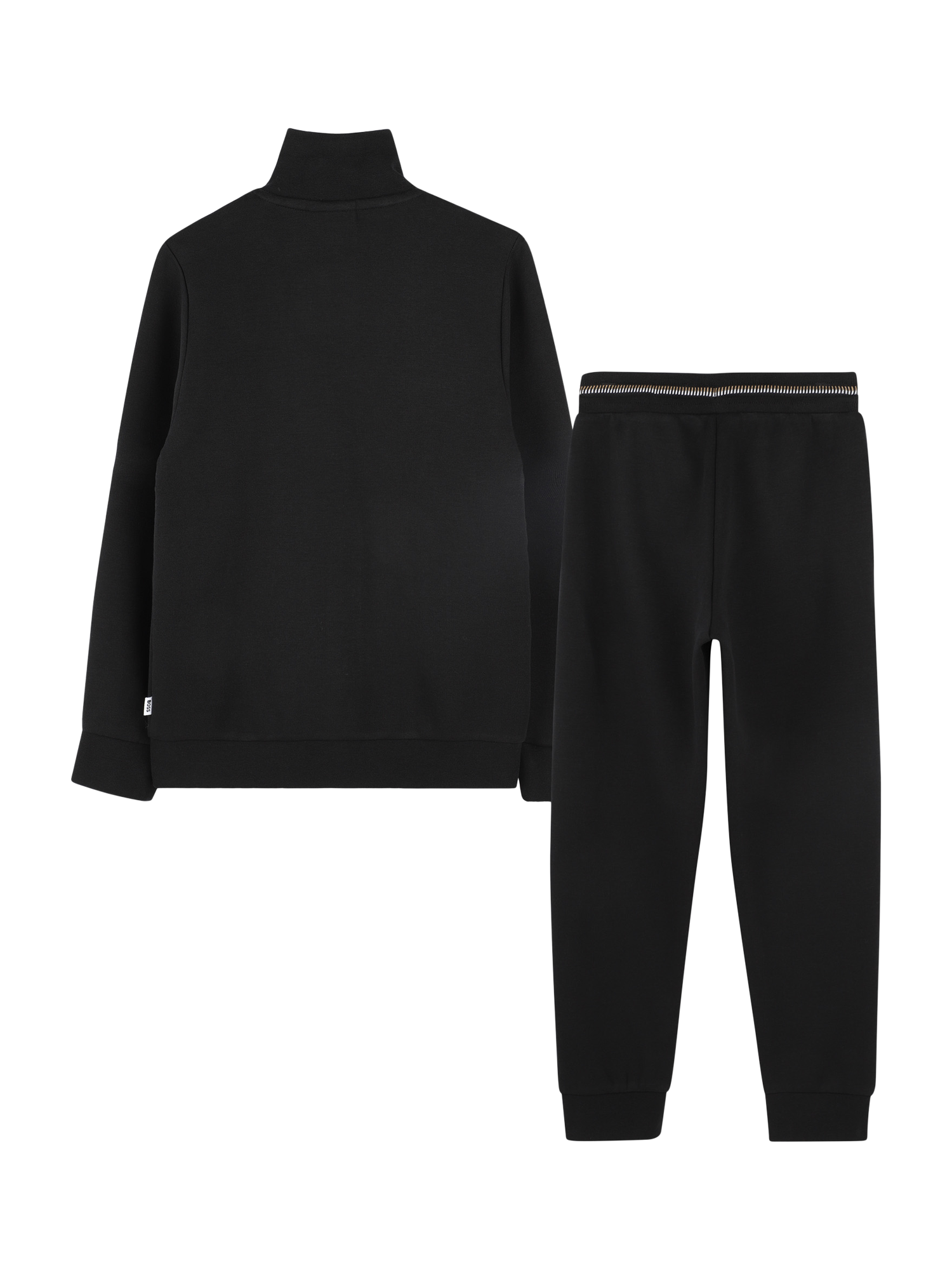 Product image 2 of 2, which shows HUGO BOSS Kids' Logo Zip-Up Jacket & Joggers Set, Black, 4 years