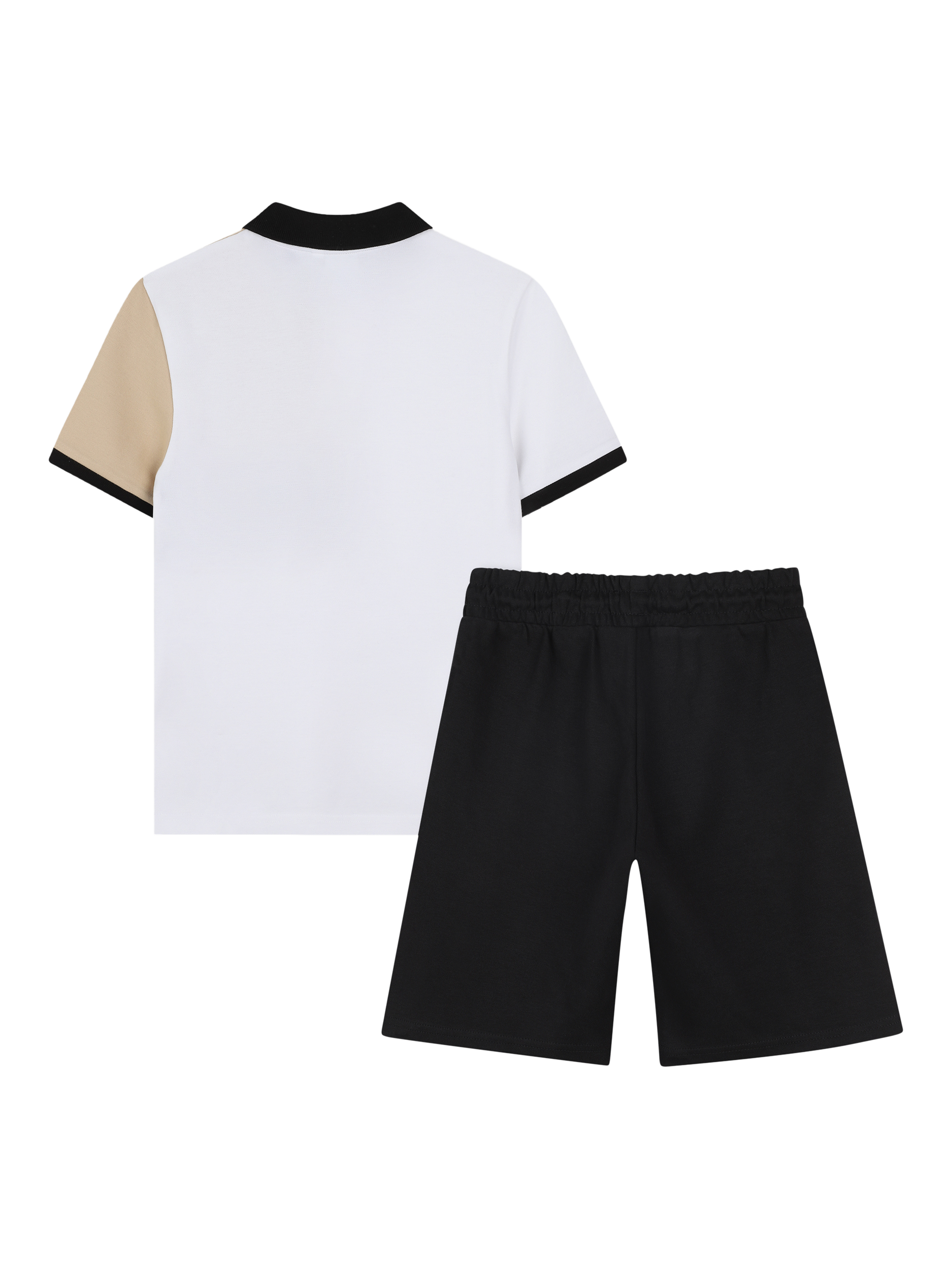 Product image 2 of 2, which shows HUGO BOSS Kids' Logo Polo Shirt & Shorts Set, Black/Multi, 8 years