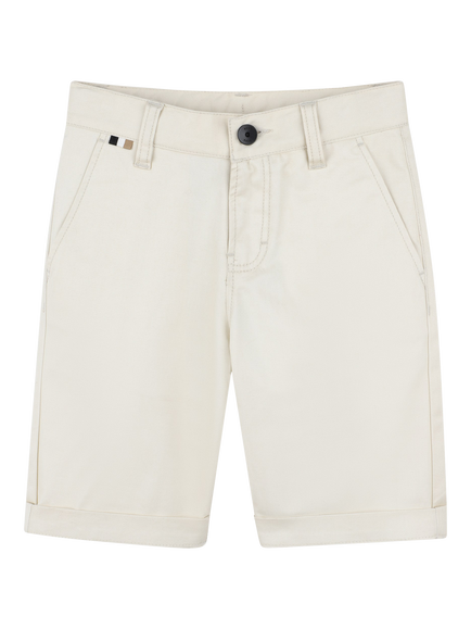 BOSS Kids' Chino Bermuda Shorts, Stone, Stone