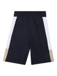 BOSS Kids' Tri-Colour Jogger Bermuda Shorts, Navy, Navy