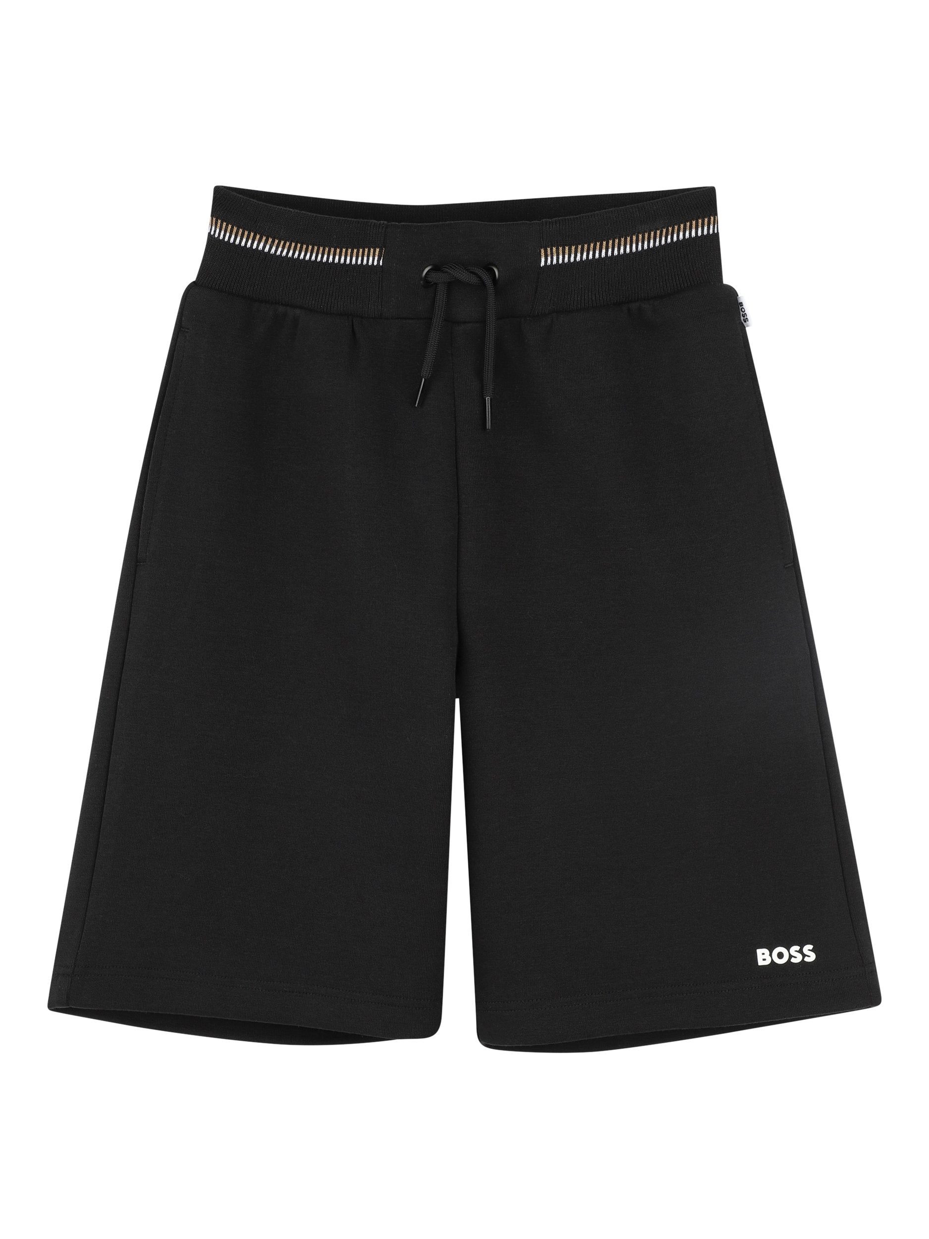 Product image 1 of 2, which shows BOSS Kids' Jogger Bermuda Shorts, Black, 8 years