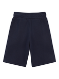 BOSS Kids' Cotton Fleece Jogger Shorts, Black, Navy