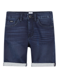 HUGO BOSS Kids' Five Pocket Denim Shorts, Blue Stone
