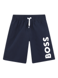 HUGO BOSS Kids' Drawstring Swim Shorts, Navy