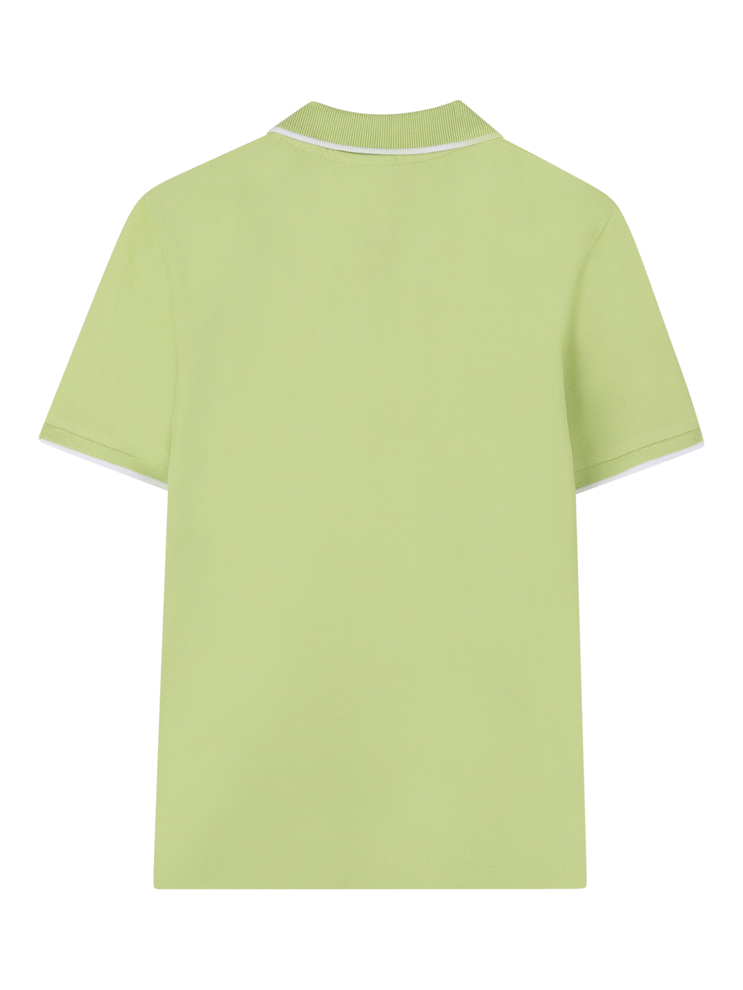 Product image 2 of 2, which shows BOSS Kids' Cotton Piqué Tipped Polo Shirt, Lime, 4 years