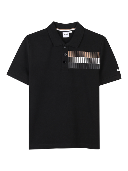 BOSS Kids' Polo Shirt, Black, Black