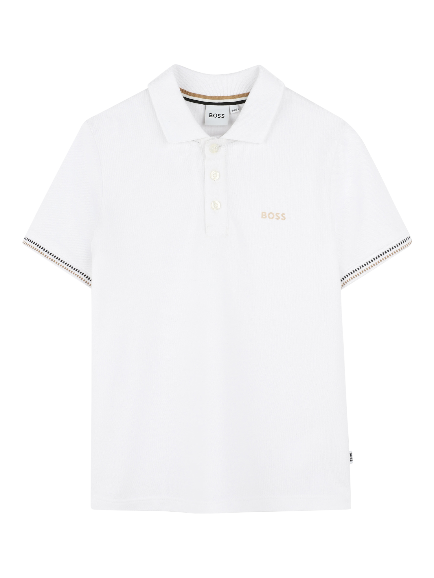 Product image 1 of 2, which shows BOSS Kids' Polo Shirt, White, 4 years