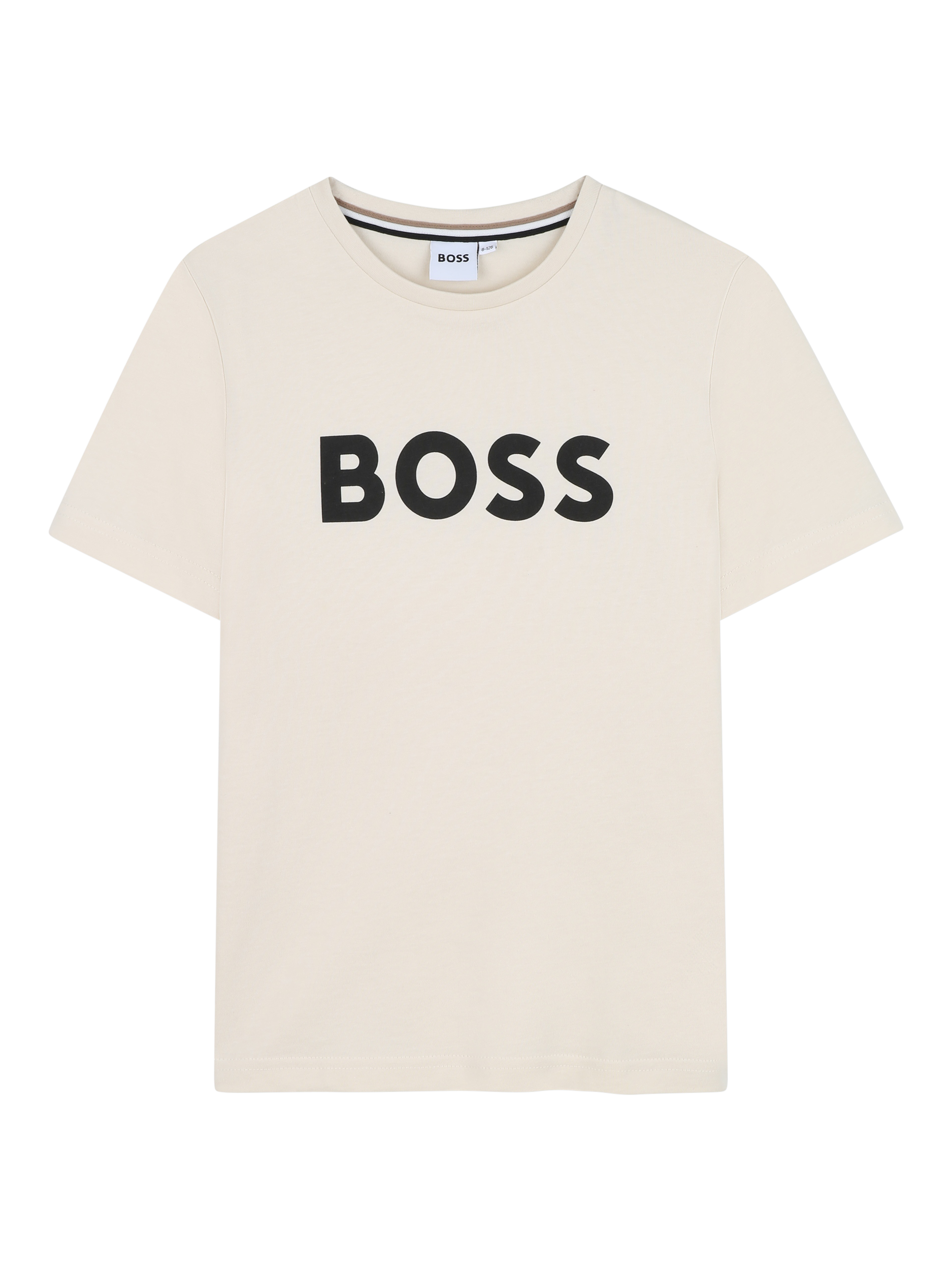 Product image 1 of 2, which shows HUGO BOSS Kids' Cotton T-Shirt, Sand, 4Y