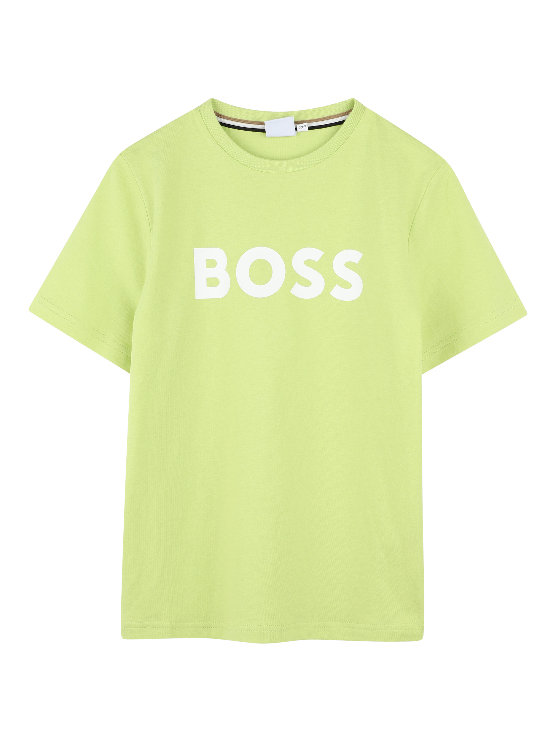 Product image 1 of 2, which shows BOSS Kids' Logo T-Shirt, Lime, 5 years