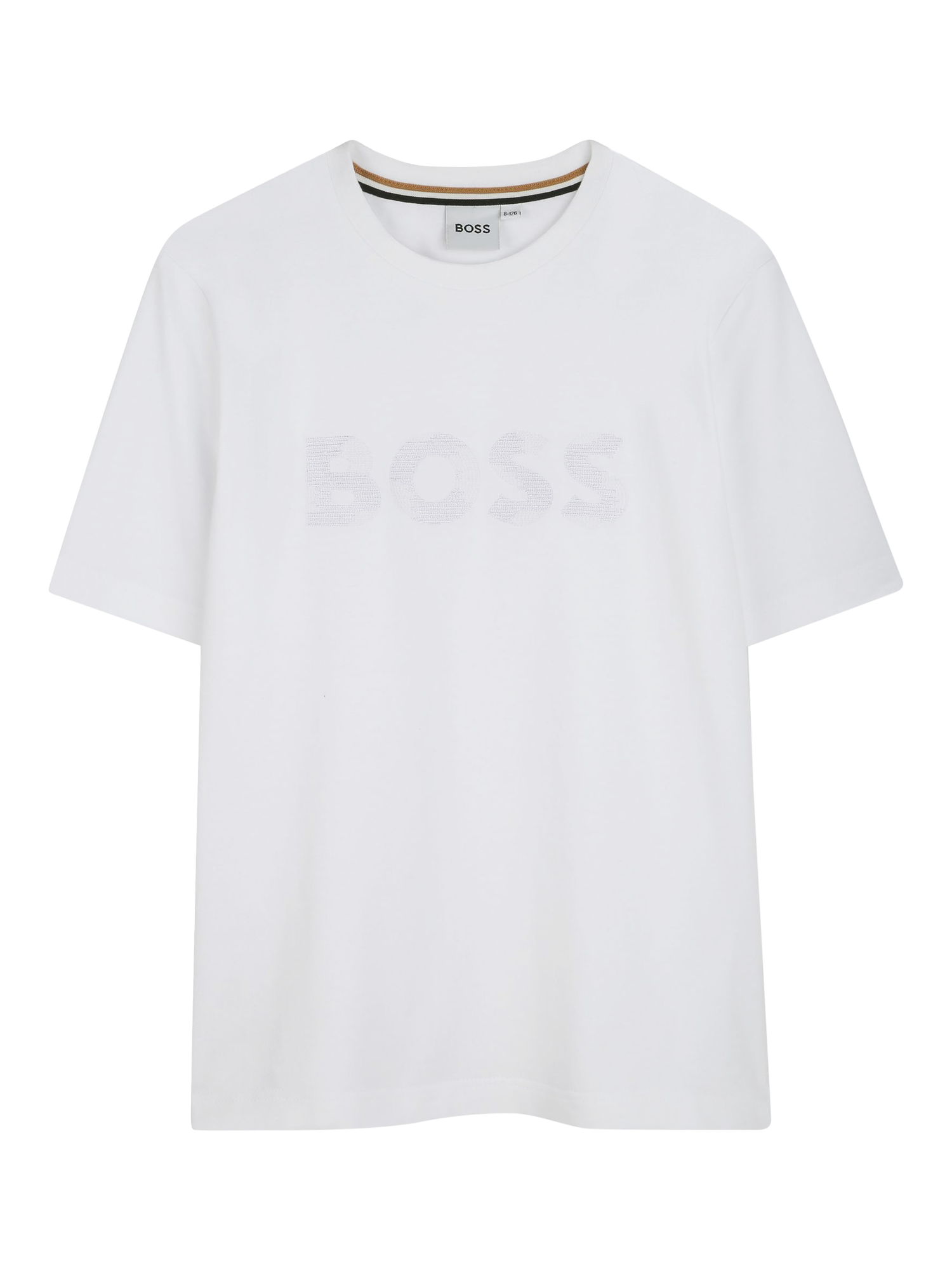 Product image 1 of 2, which shows BOSS Kids' Logo T-Shirt, White, 4 years