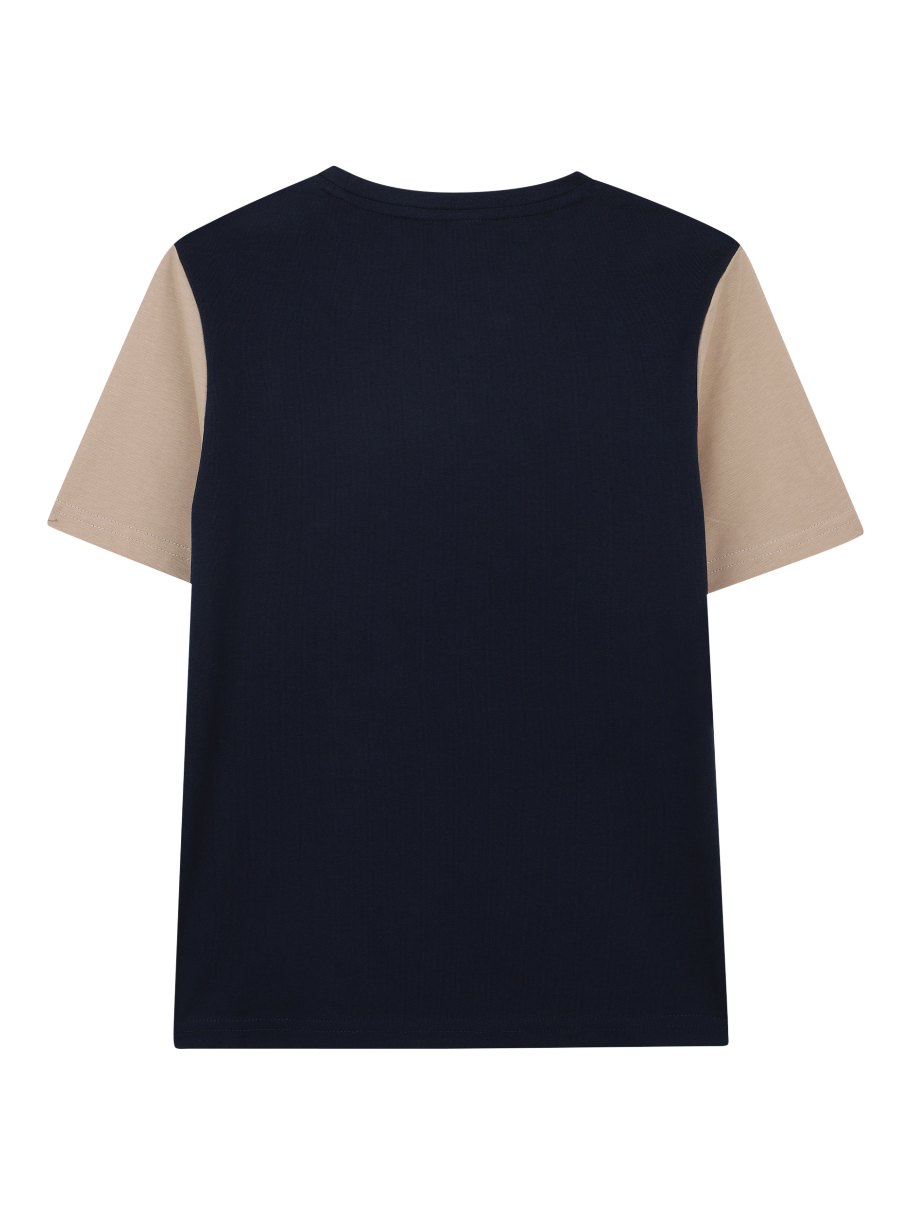 Product image 2 of 2, which shows BOSS Kids' Tri-Colour Logo T-Shirt, Navy/Multi, 4 years