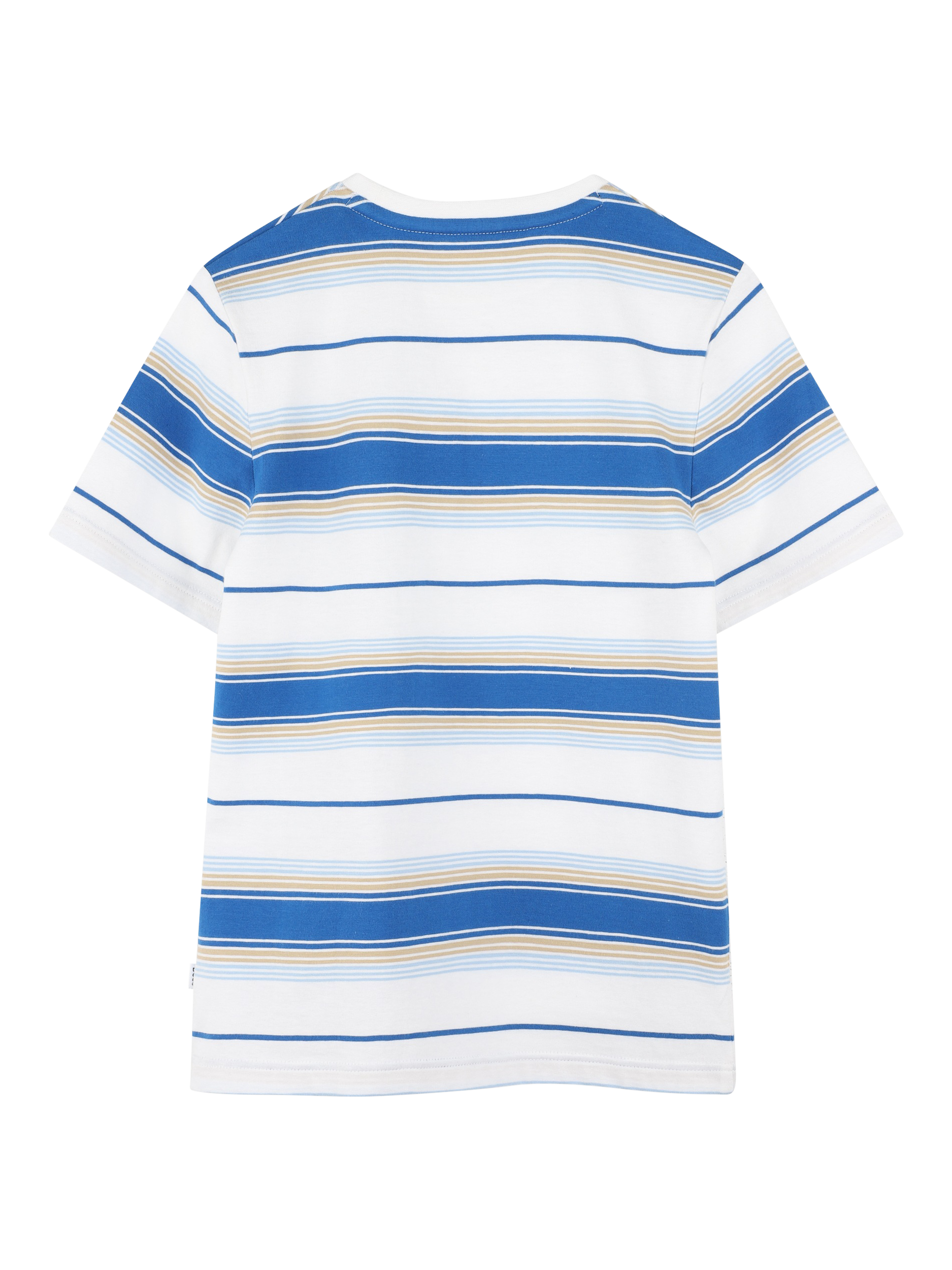 Product image 2 of 2, which shows BOSS Kids' Stripe T-Shirt, Pale Blue, 4 years