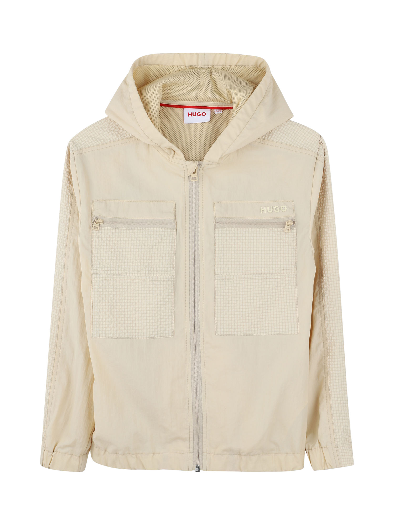 Product image 1 of 2, which shows HUGO BOSS Kids' Windbreaker Jacket, Stone, 4 years