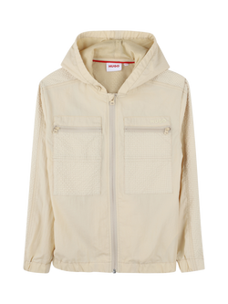 HUGO BOSS Kids' Windbreaker Jacket, Stone, Stone