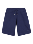 HUGO BOSS Kids' Cotton Blend Drawstring Shorts, Medieval Blue