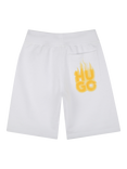 HUGO BOSS Kids' Cotton Blend Drawstring Shorts, White