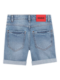 HUGO BOSS Kids' Bermuda Denim Shorts, Bleach Blue