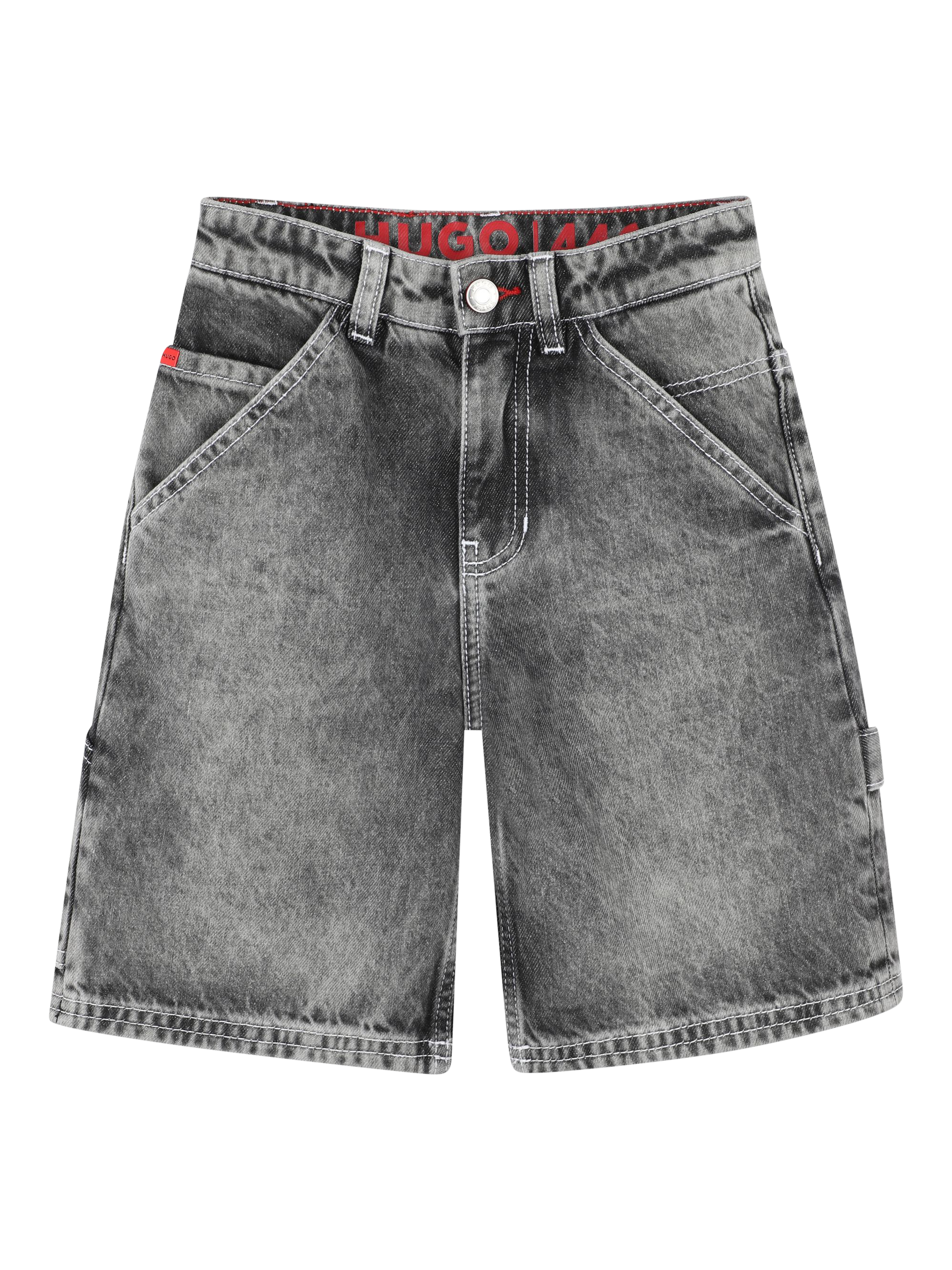 Product image 1 of 2, which shows BOSS Kids' Denim Bermuda Shorts, Black Lave, 5 years