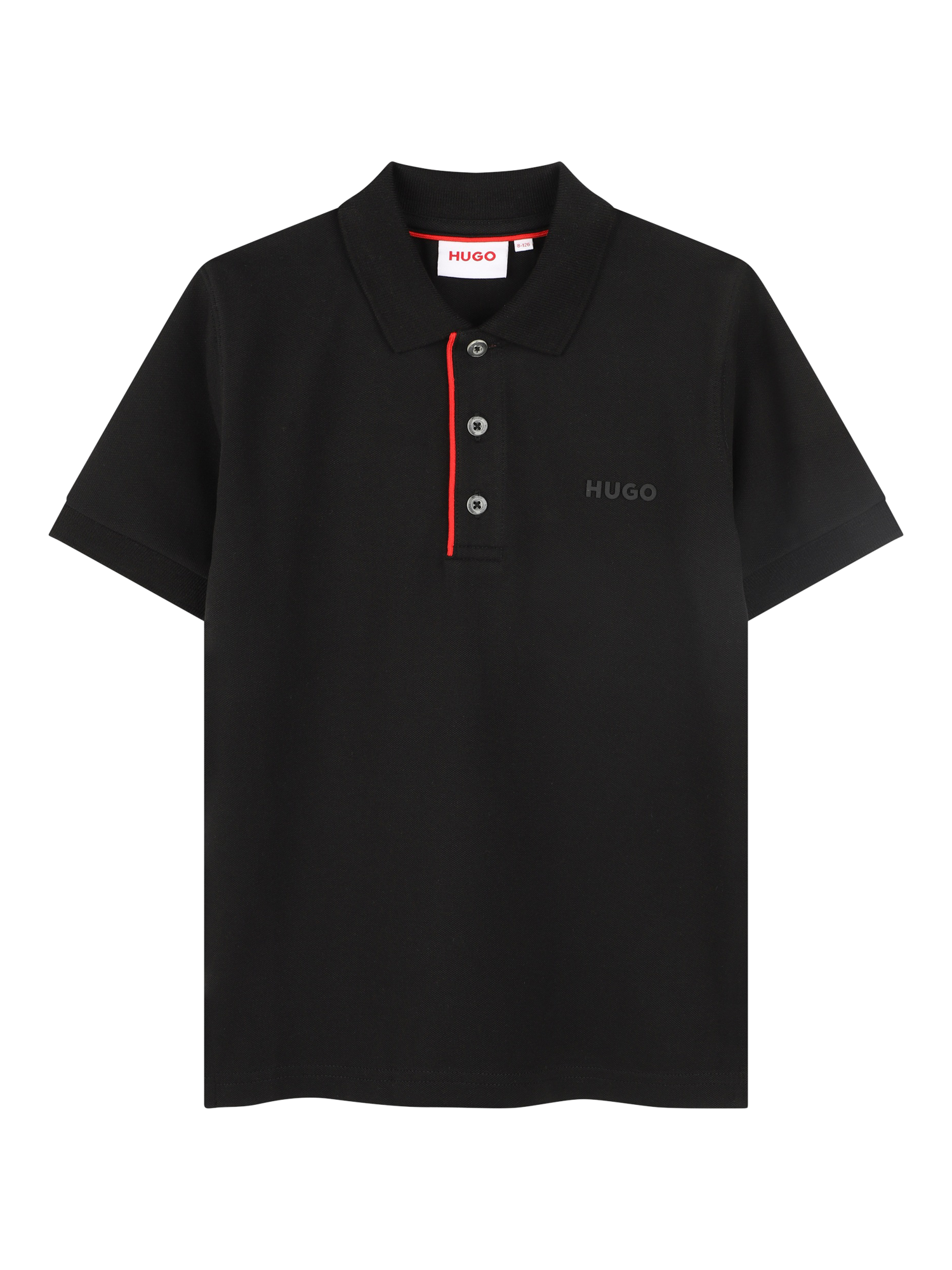 Product image 1 of 2, which shows HUGO BOSS Kids' Polo Shirt, Black, 4 years