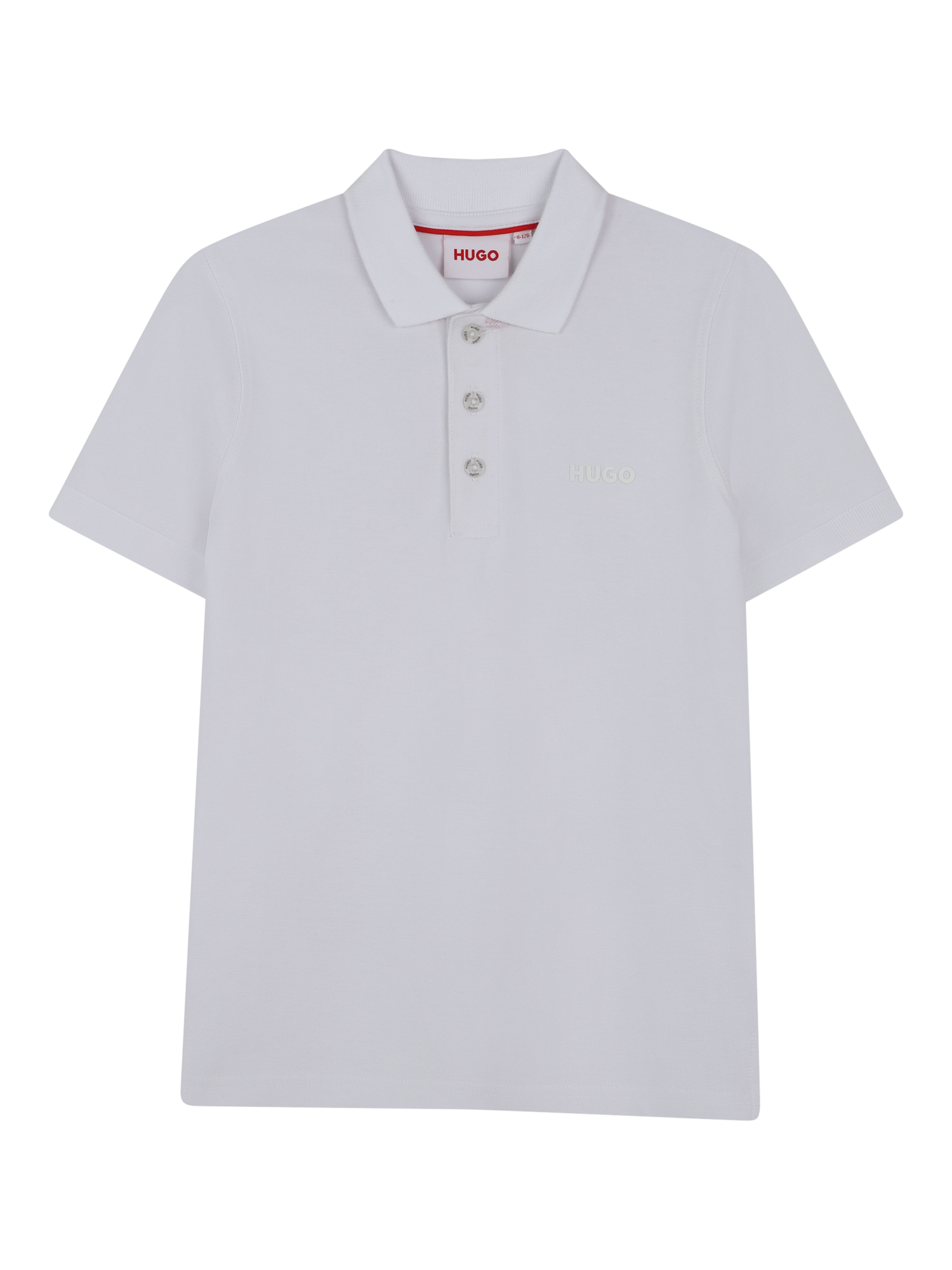 Product image 1 of 2, which shows HUGO BOSS Kids' Polo Shirt, White, 4 years