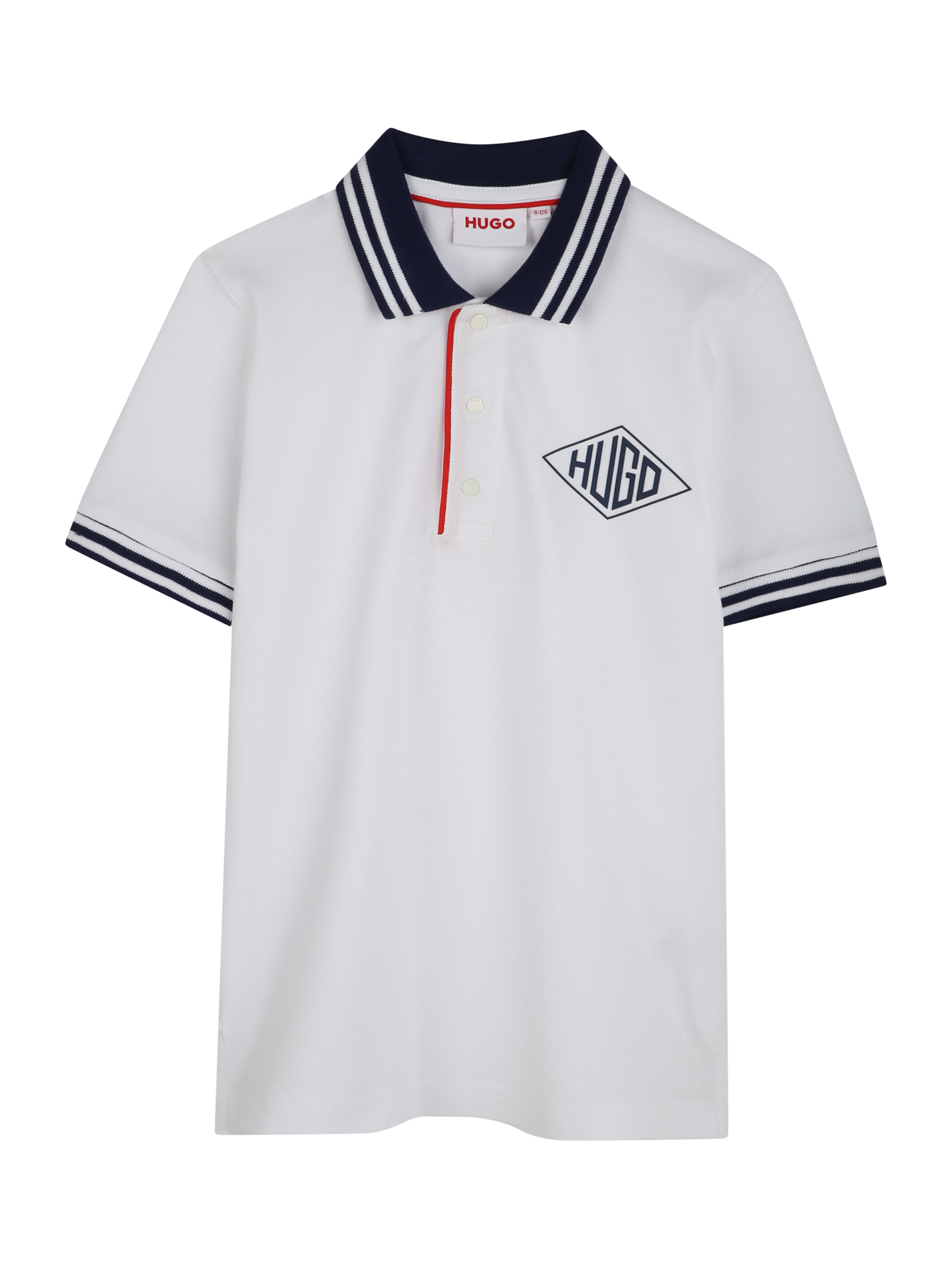Product image 1 of 2, which shows HUGO BOSS Kids' Polo Shirt, White, 4 years