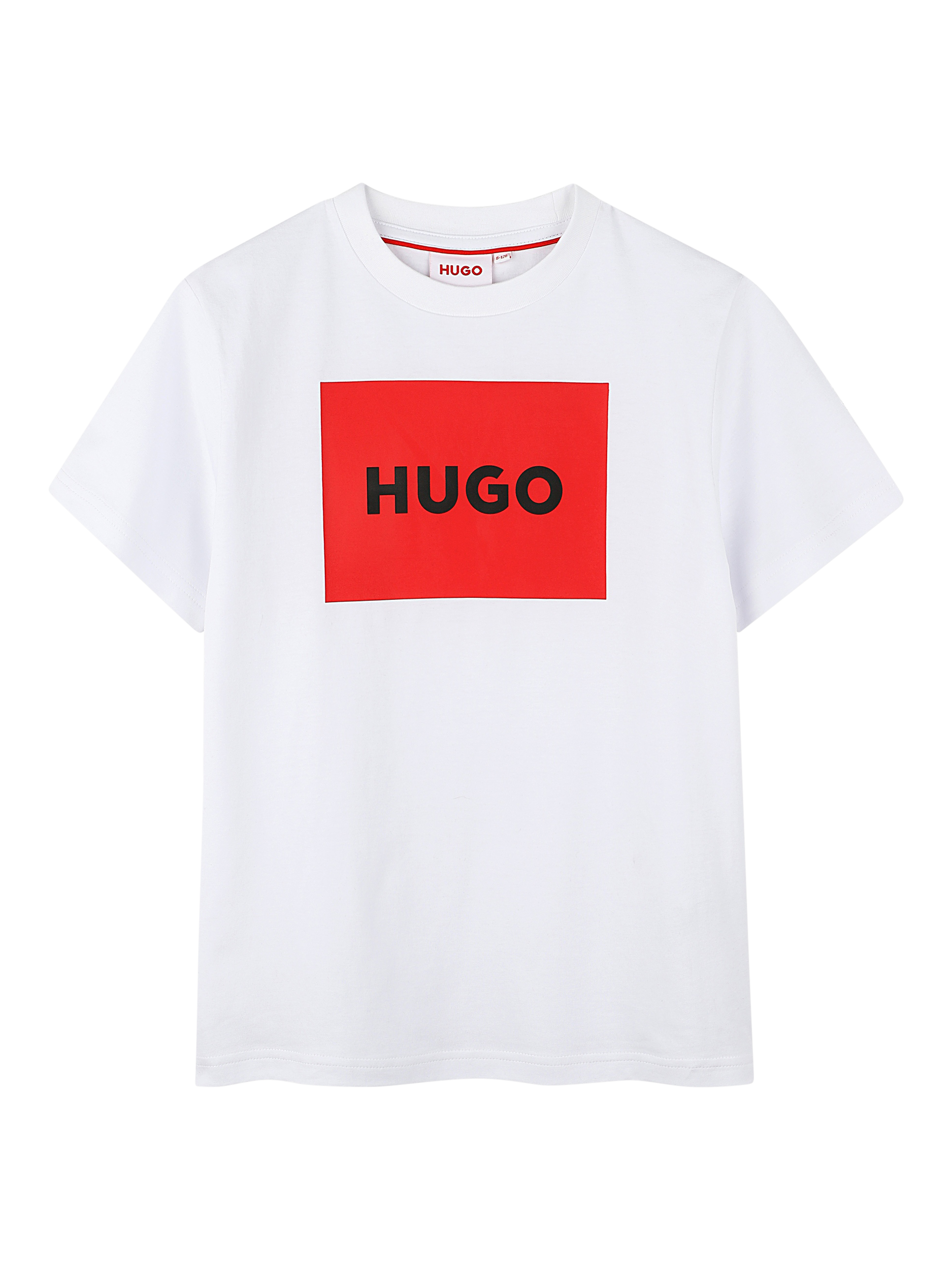Product image 1 of 2, which shows HUGO Kids' Logo T-Shirt, White, 6 years