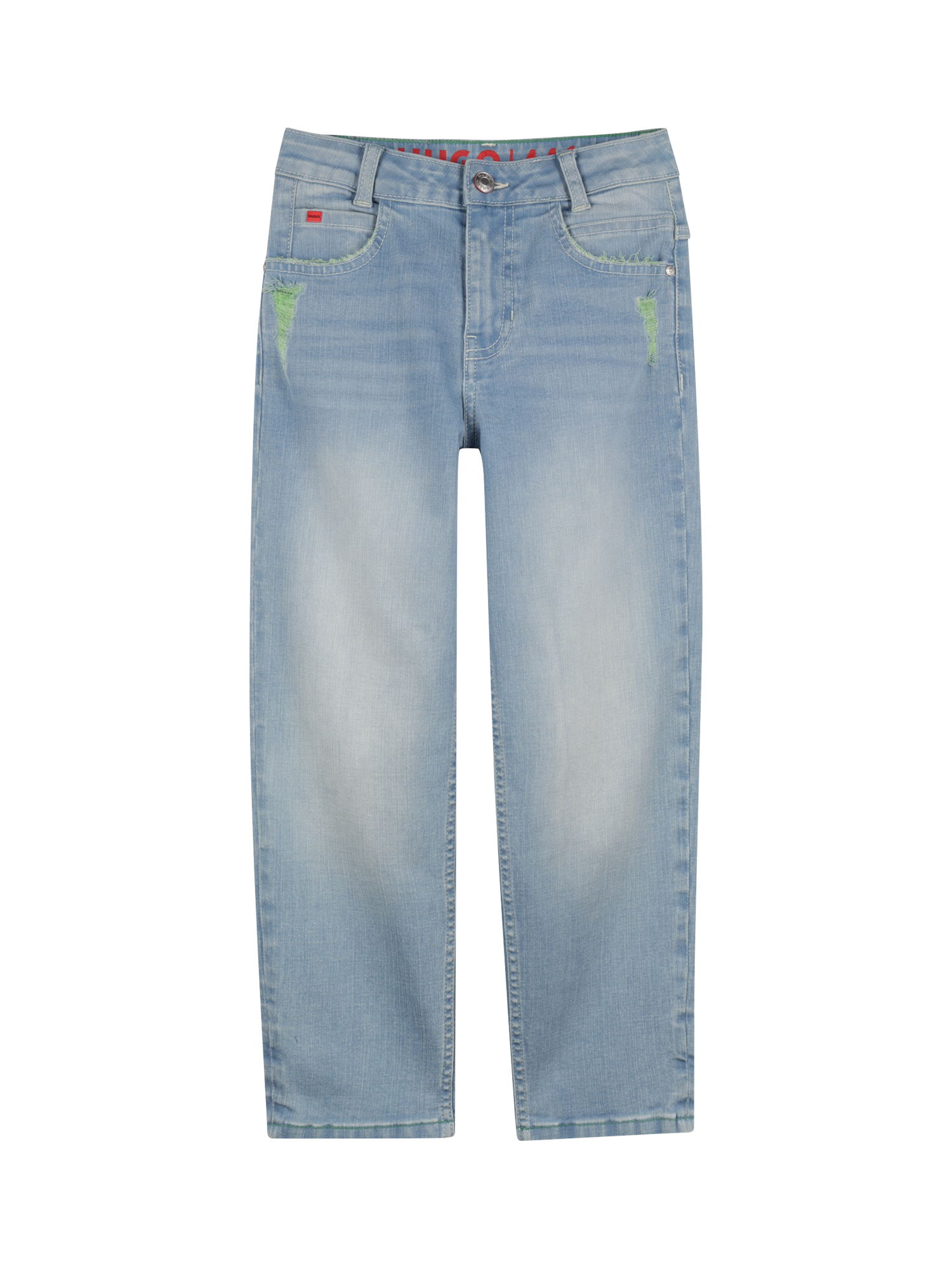 Product image 1 of 2, which shows HUGO Kids' Slim Fit Jeans, Bleach Grows, 4 years