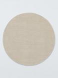 John Lewis Luxury Deep Pile Pure Wool Rug, Dia. 180cm, Natural