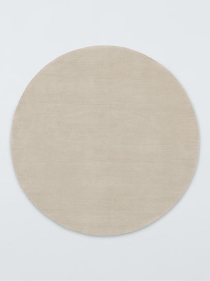 John Lewis Luxury Deep Pile Pure Wool Rug, Dia. 180cm, Natural
