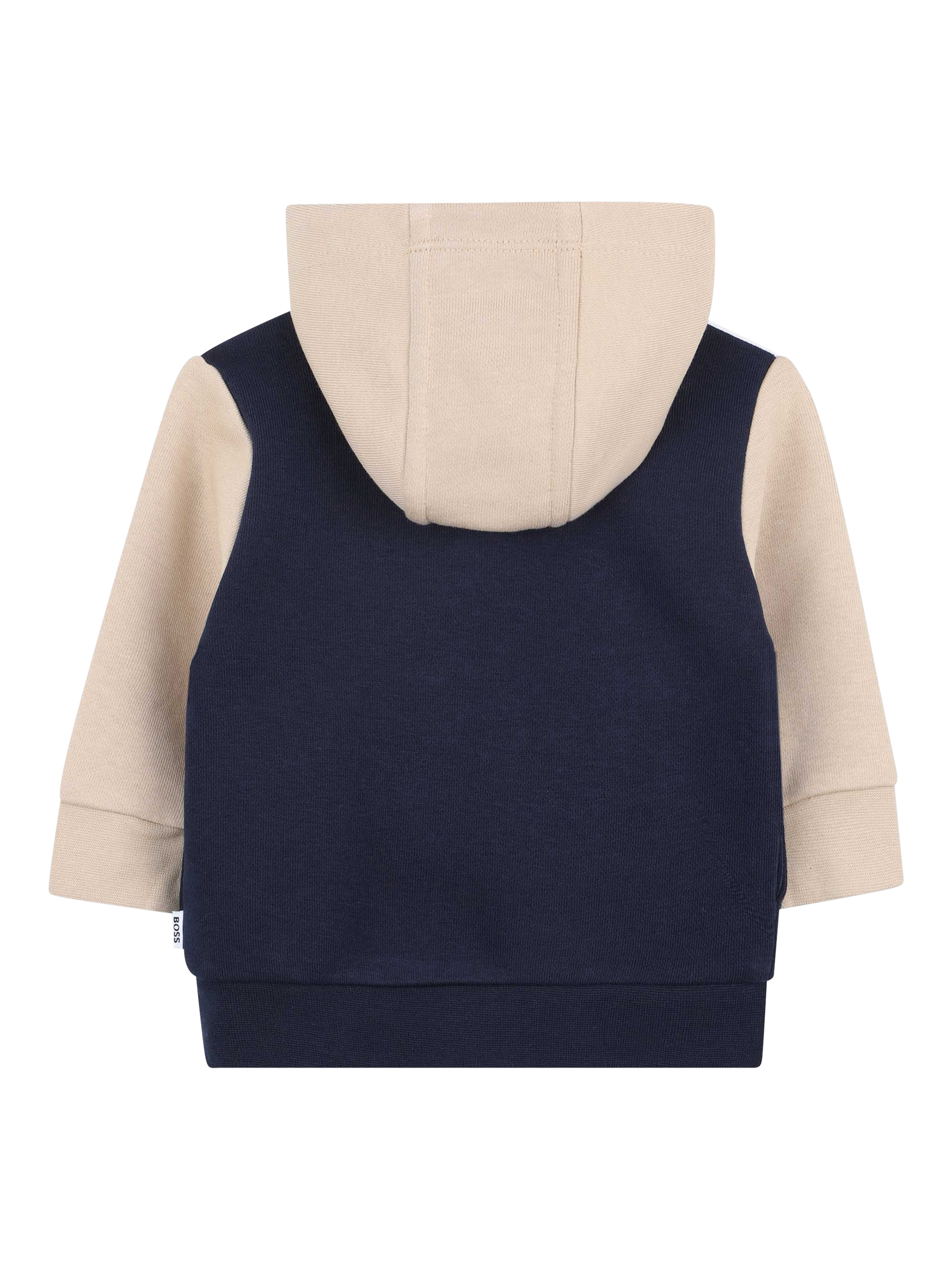 Product image 2 of 2, which shows HUGO BOSS Baby Colourblock Hoodie, Navy, 2 years