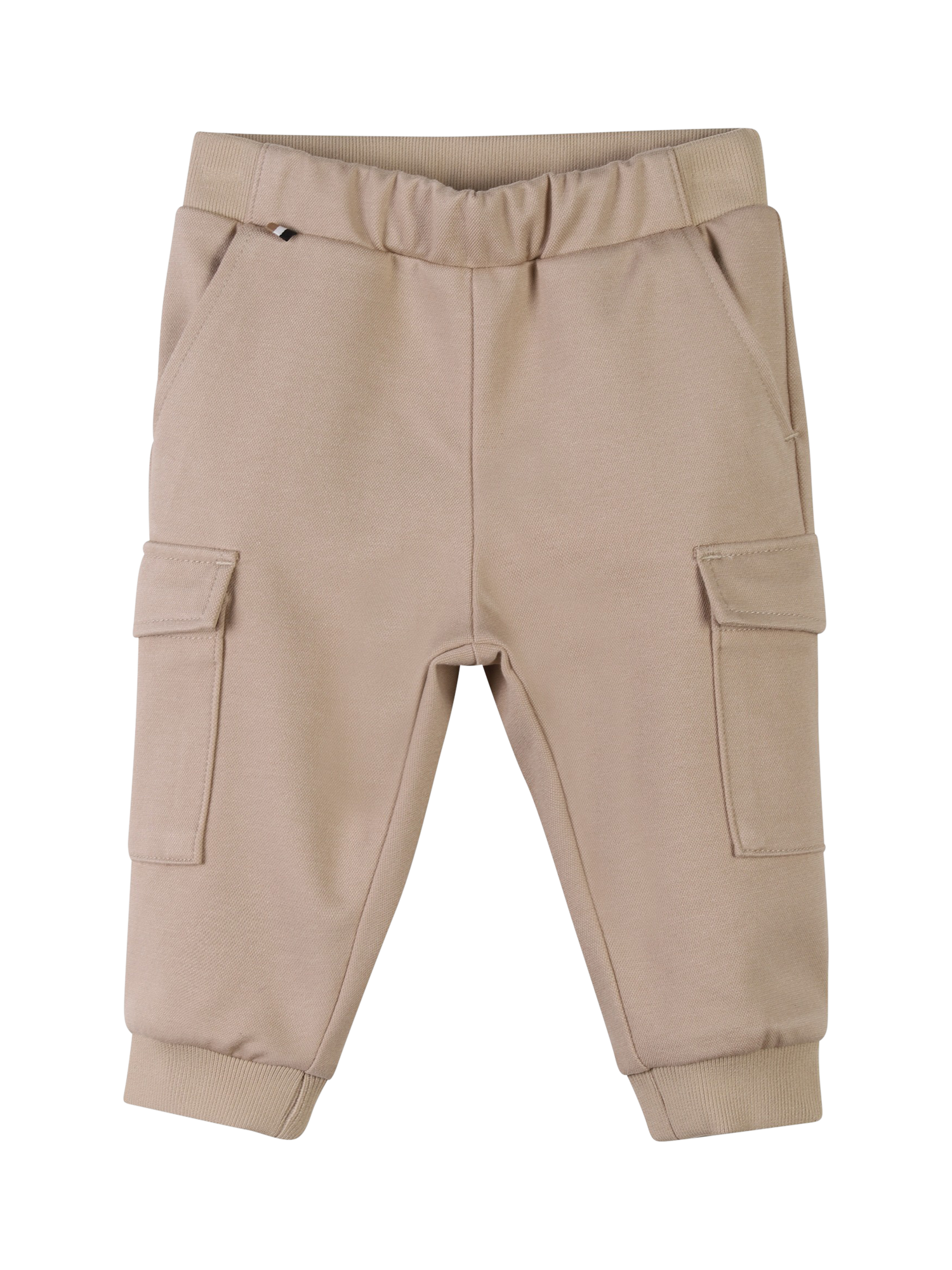 Product image 1 of 2, which shows BOSS Baby Cargo Joggers, Stone, 2 years