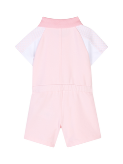 HUGO BOSS Baby Colour Block All-In-One, Pale Pink - view 2, Pink  Pale