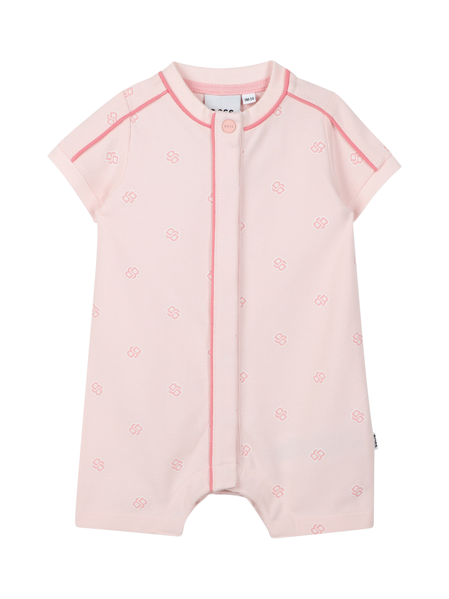 Product image 1 of 2, which shows HUGO BOSS Baby Romper, Pink  Pale, 1 months